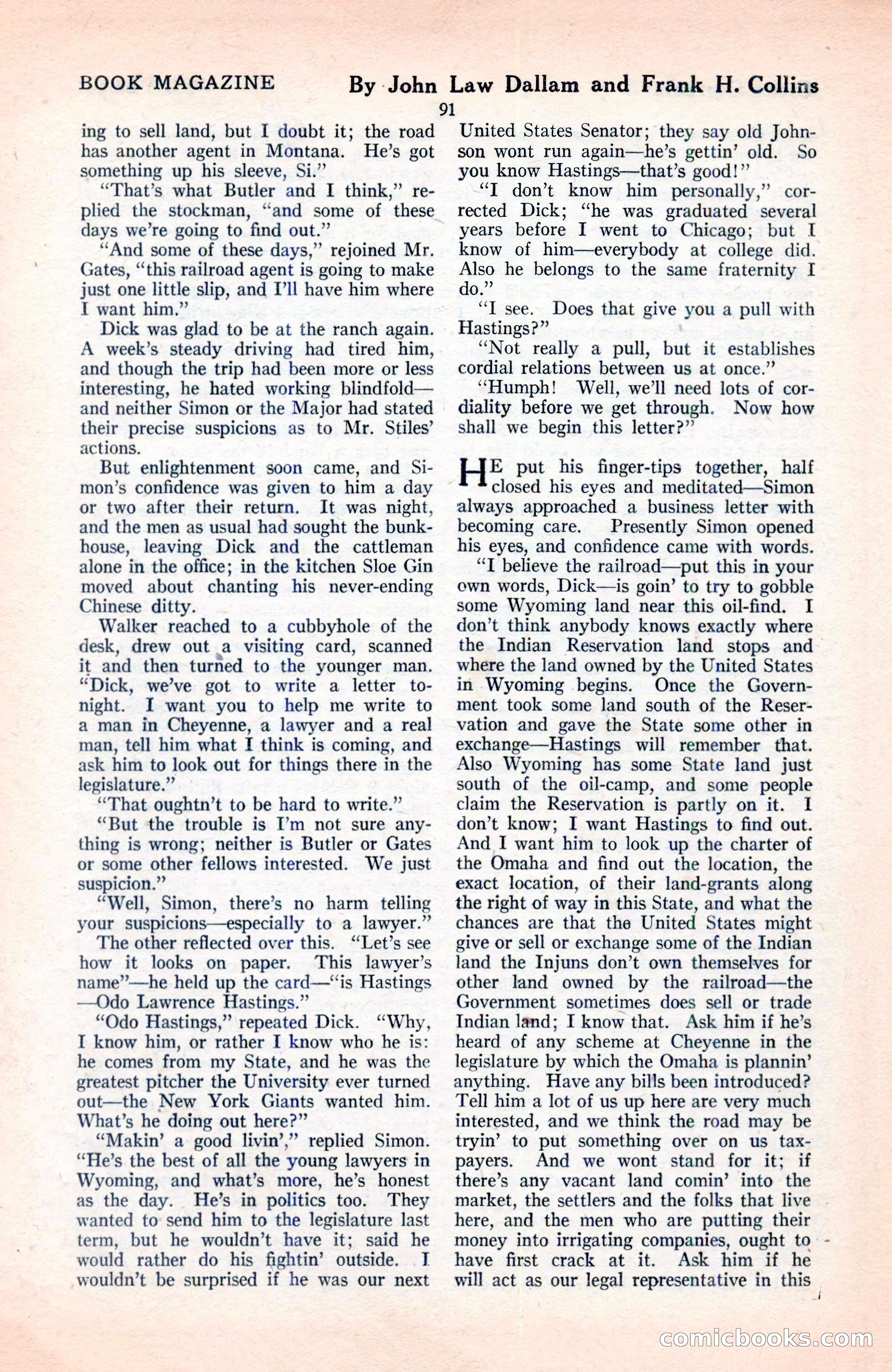 The Blue Book Magazine, June 1920 — page 97 of 208
