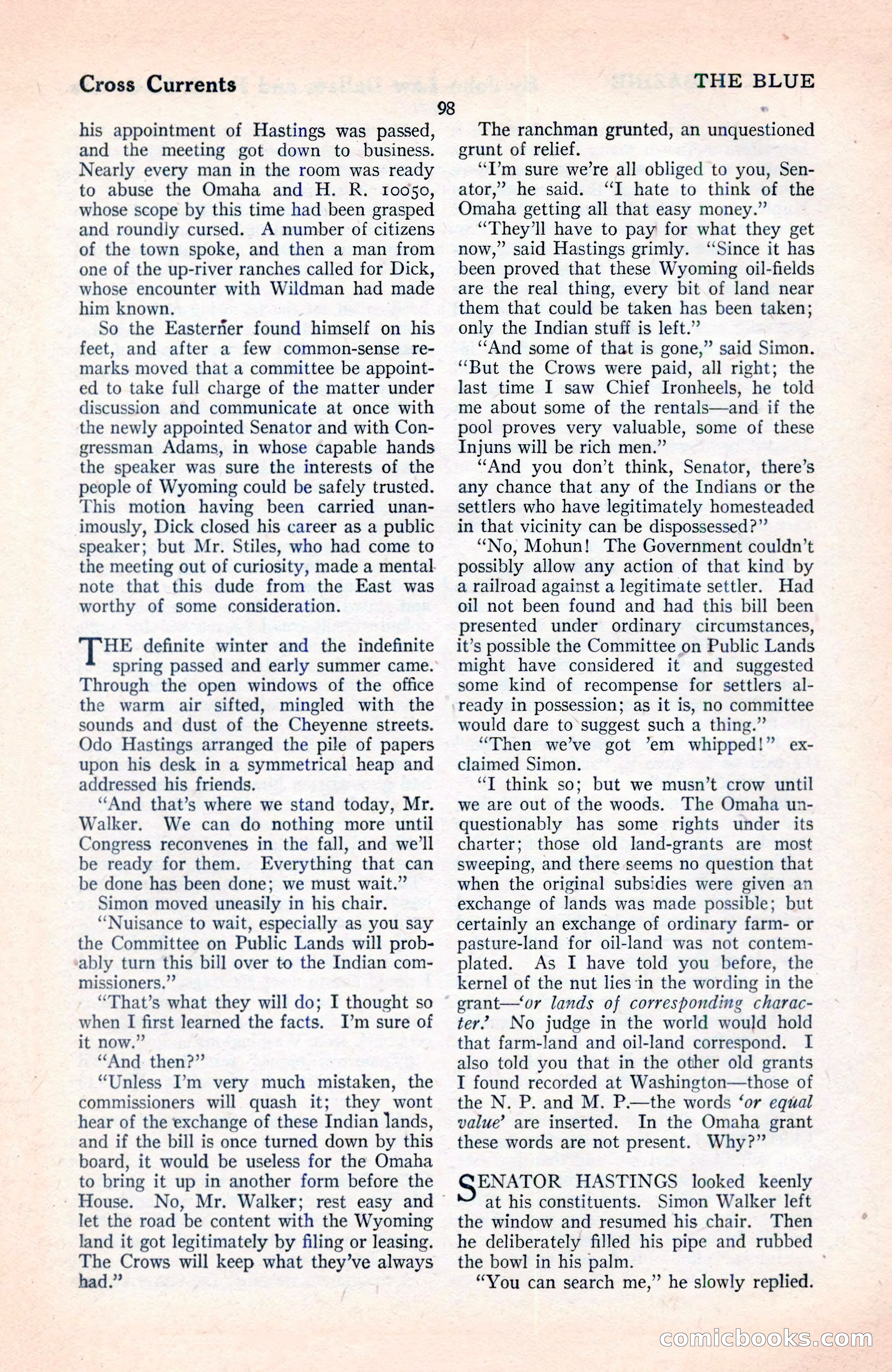 The Blue Book Magazine, June 1920 — page 104 of 208