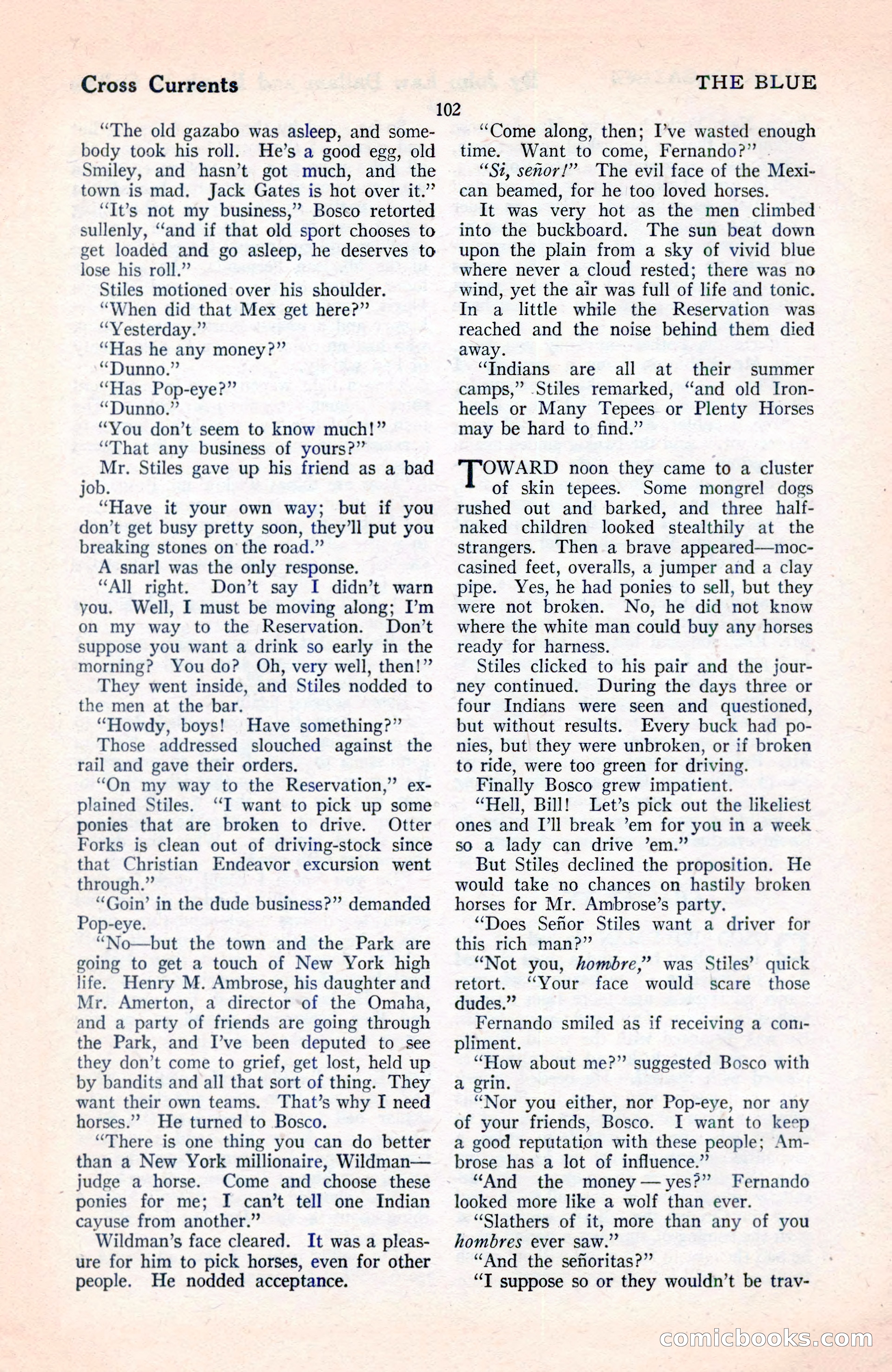 The Blue Book Magazine, June 1920 — page 108 of 208