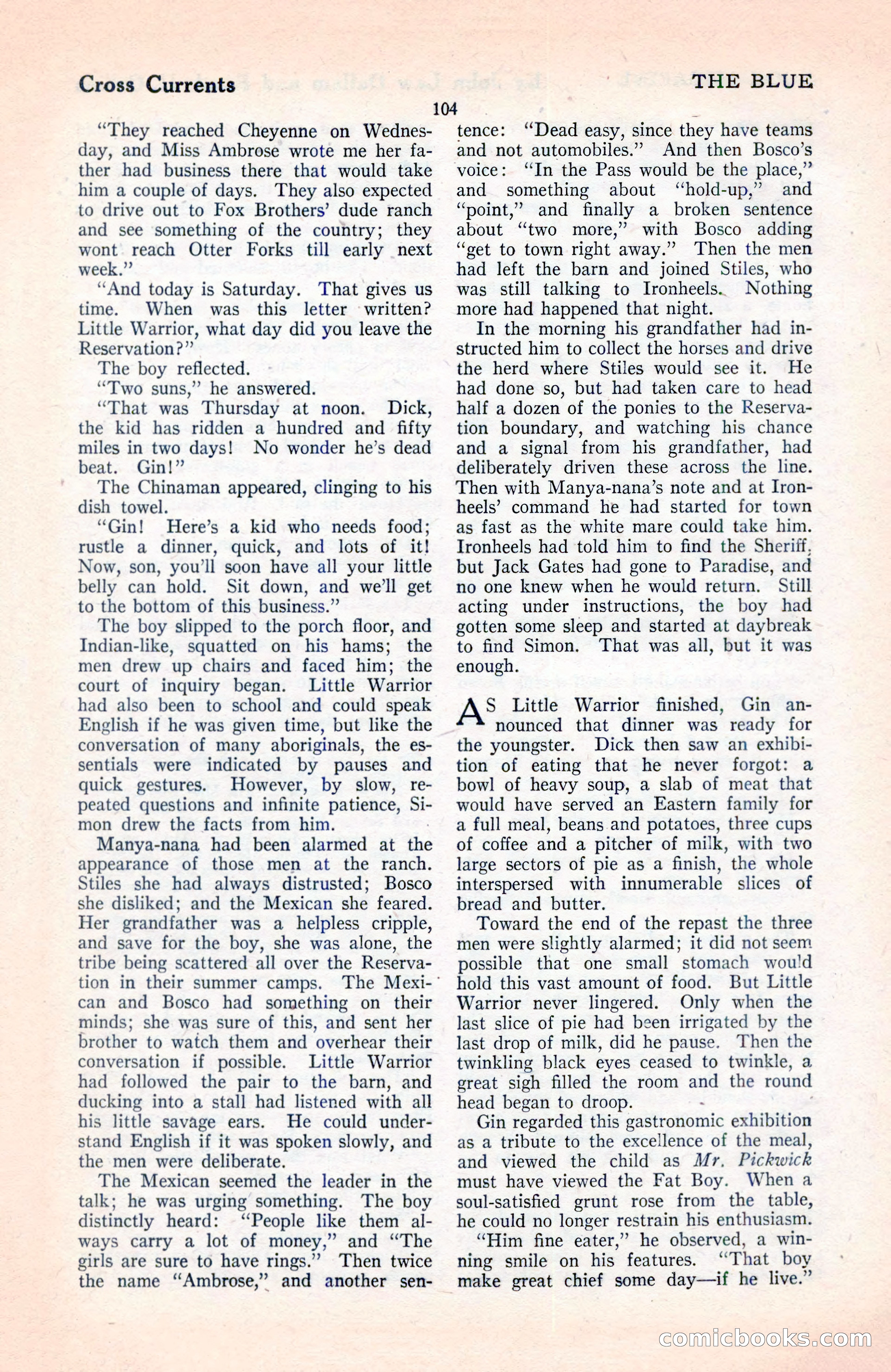 The Blue Book Magazine, June 1920 — page 110 of 208