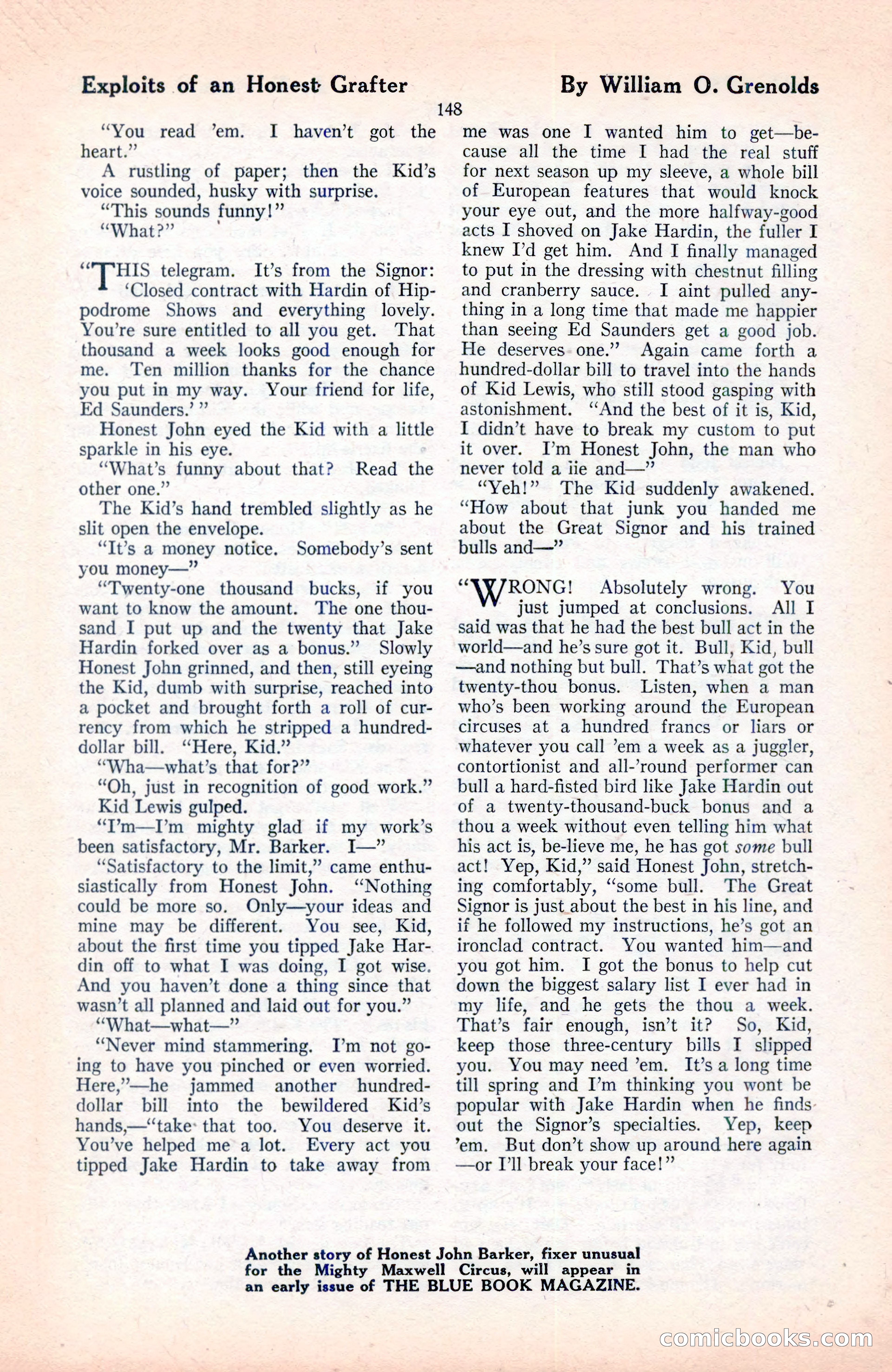 The Blue Book Magazine, June 1920 — page 154 of 208