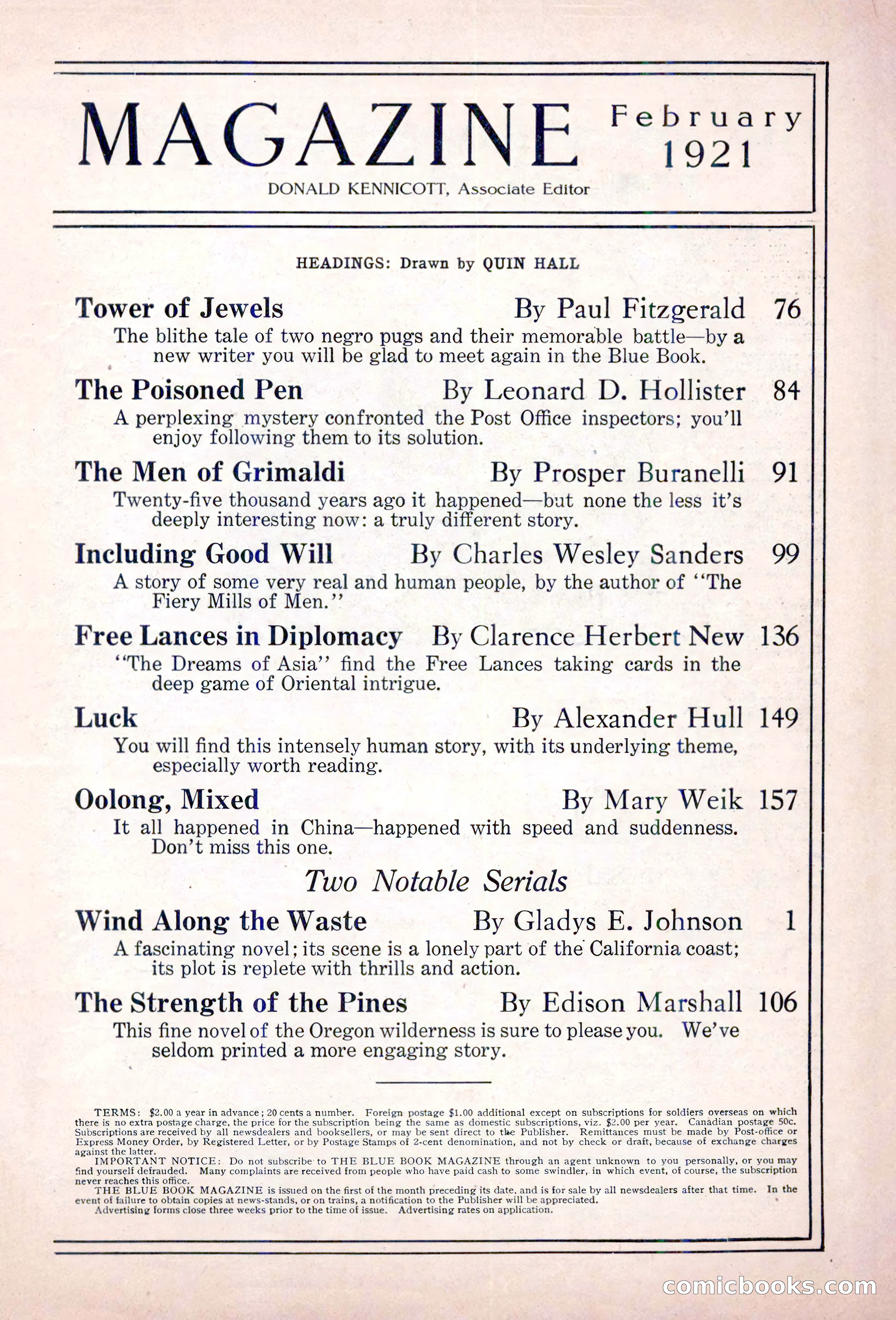 The Blue Book Magazine, February 1921 — page 5 of 212