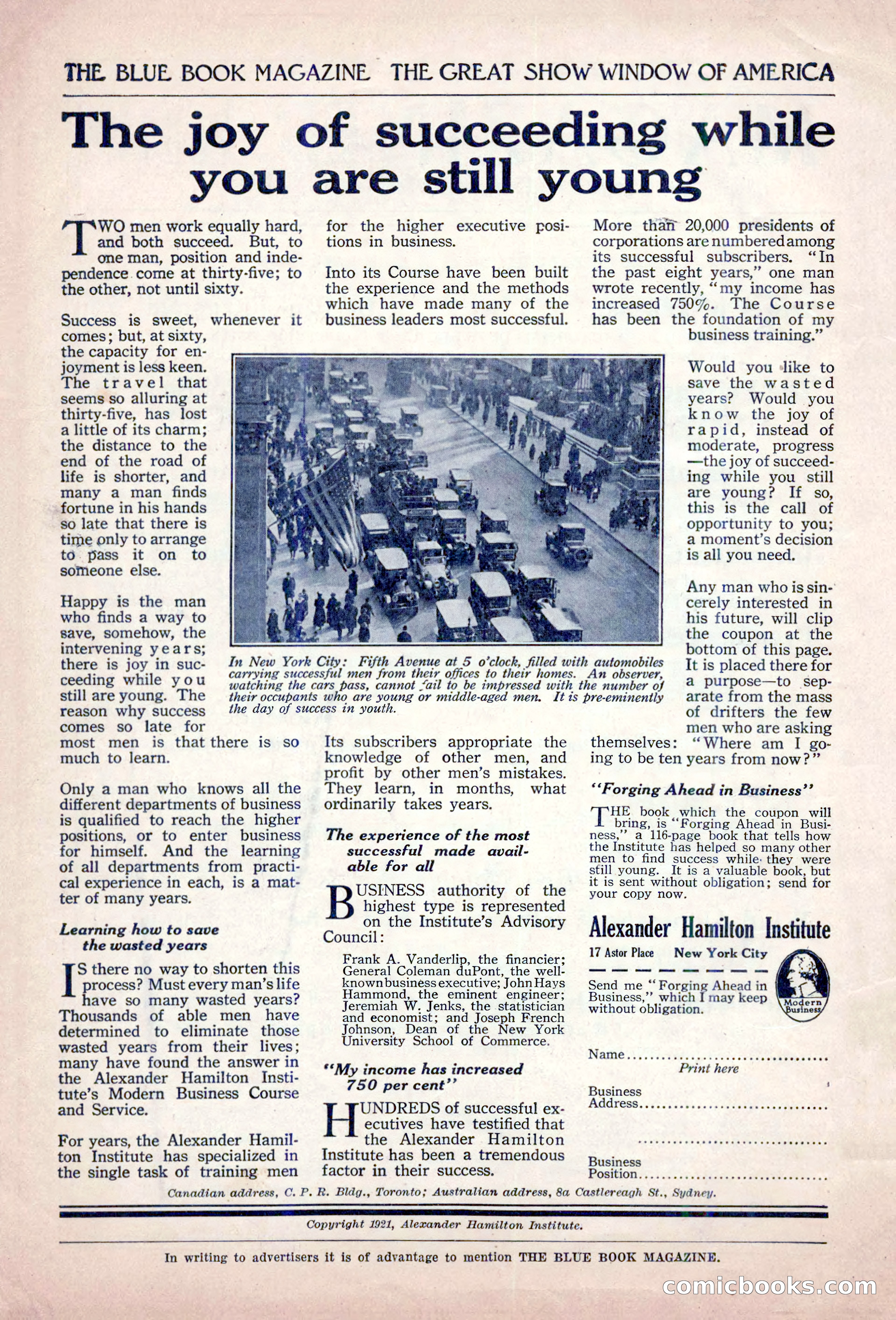 The Blue Book Magazine, February 1921 — page 6 of 212