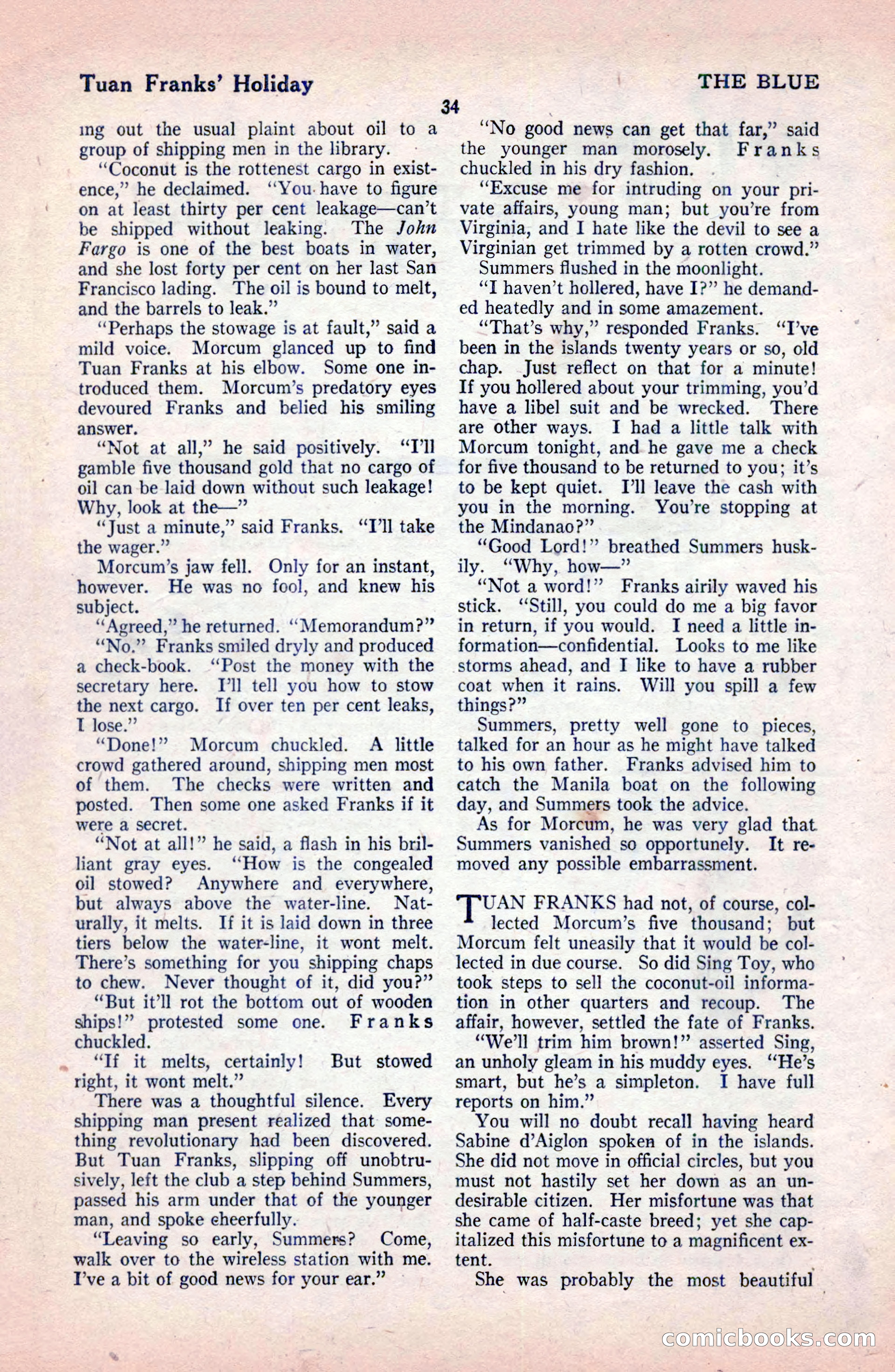 The Blue Book Magazine, February 1921 — page 40 of 212