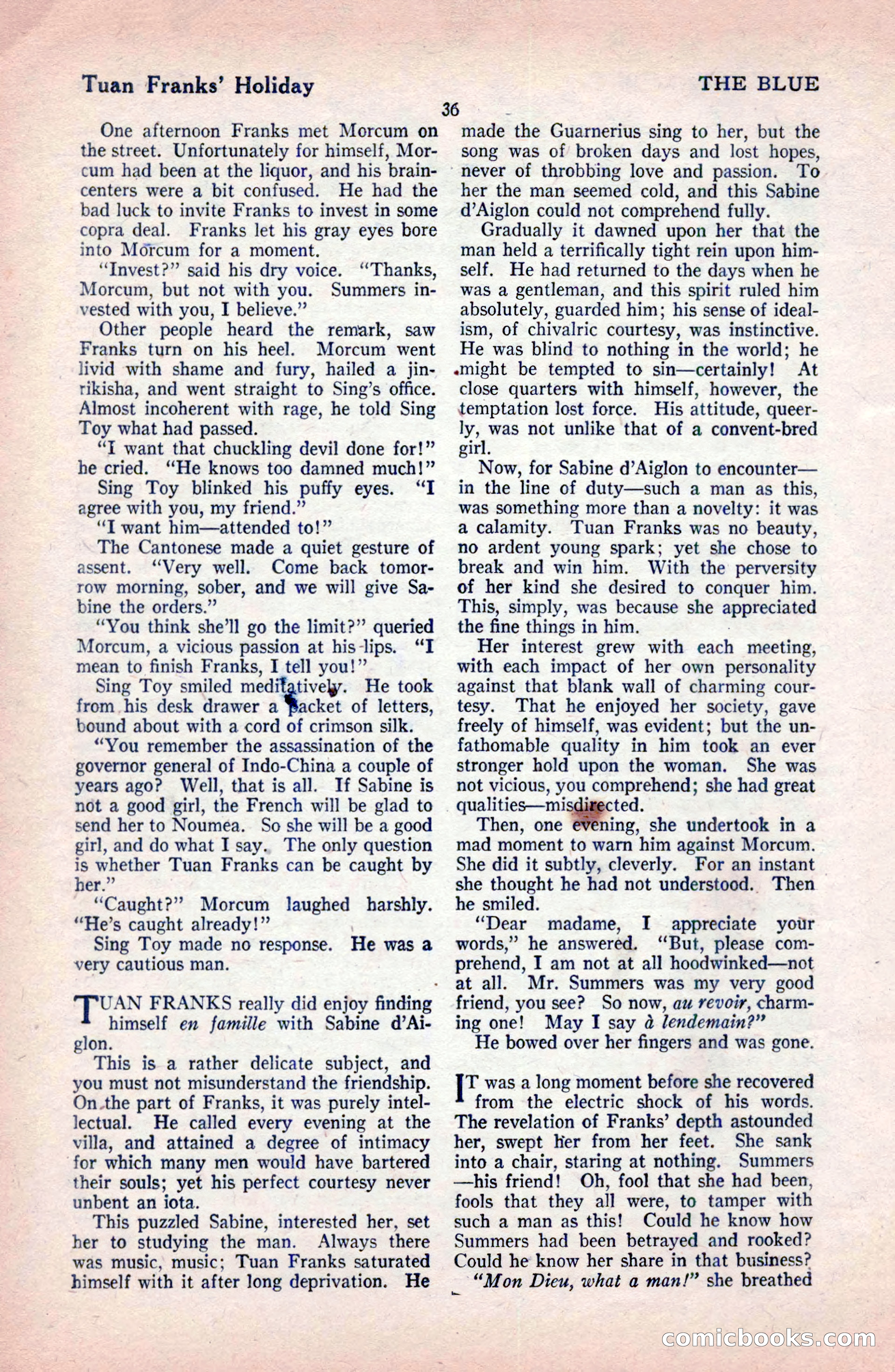 The Blue Book Magazine, February 1921 — page 42 of 212