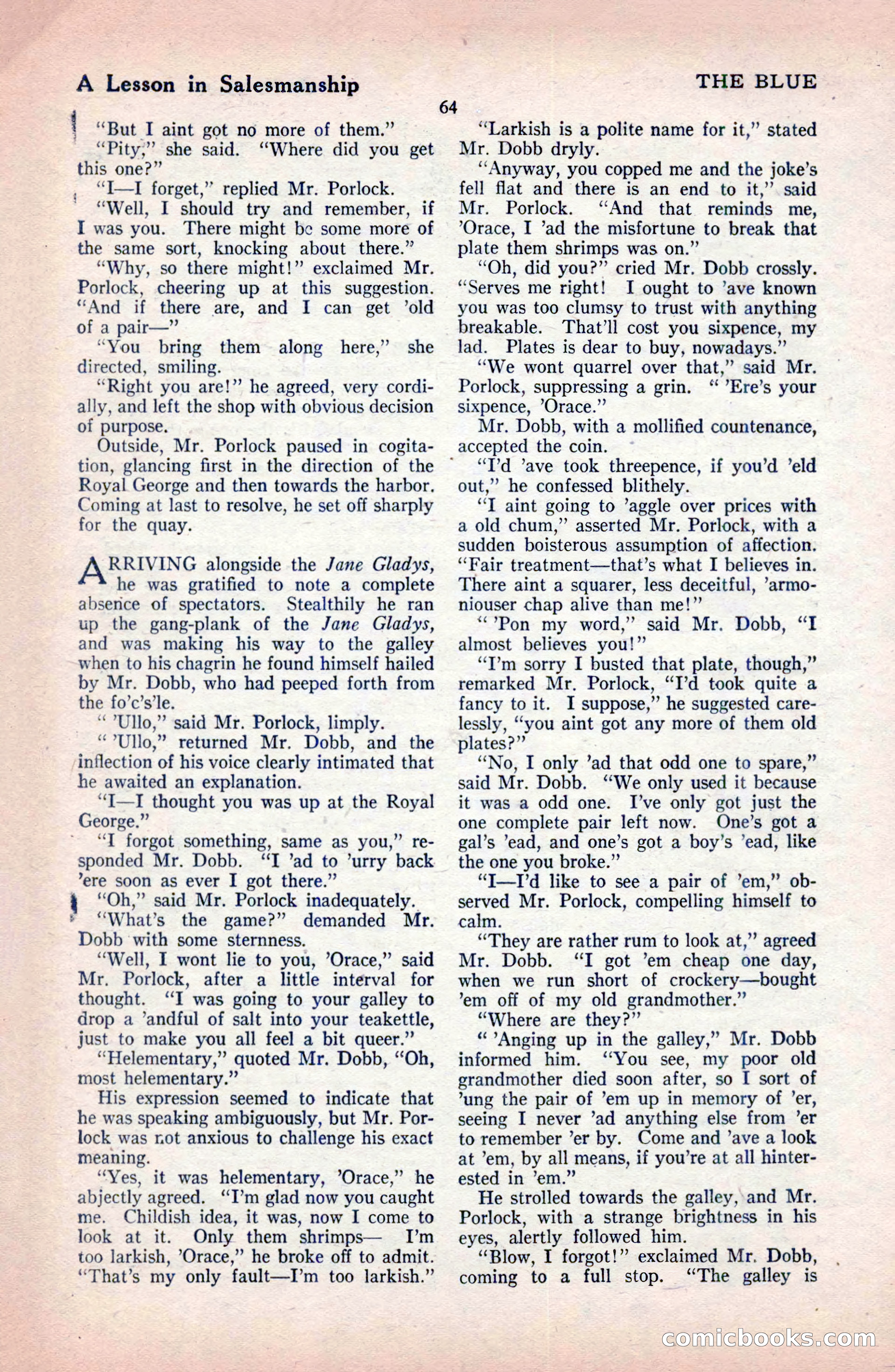 The Blue Book Magazine, February 1921 — page 70 of 212