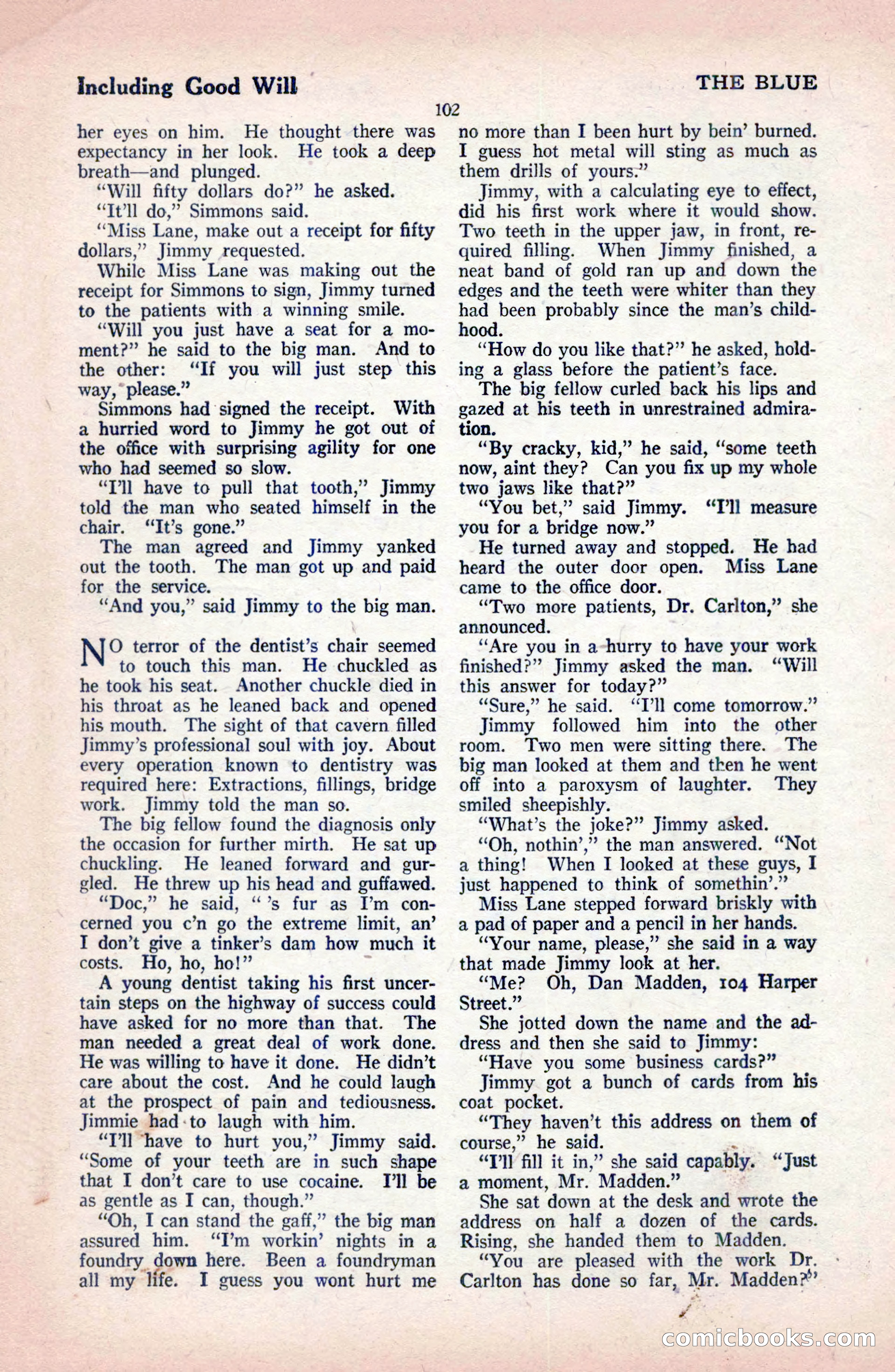The Blue Book Magazine, February 1921 — page 108 of 212