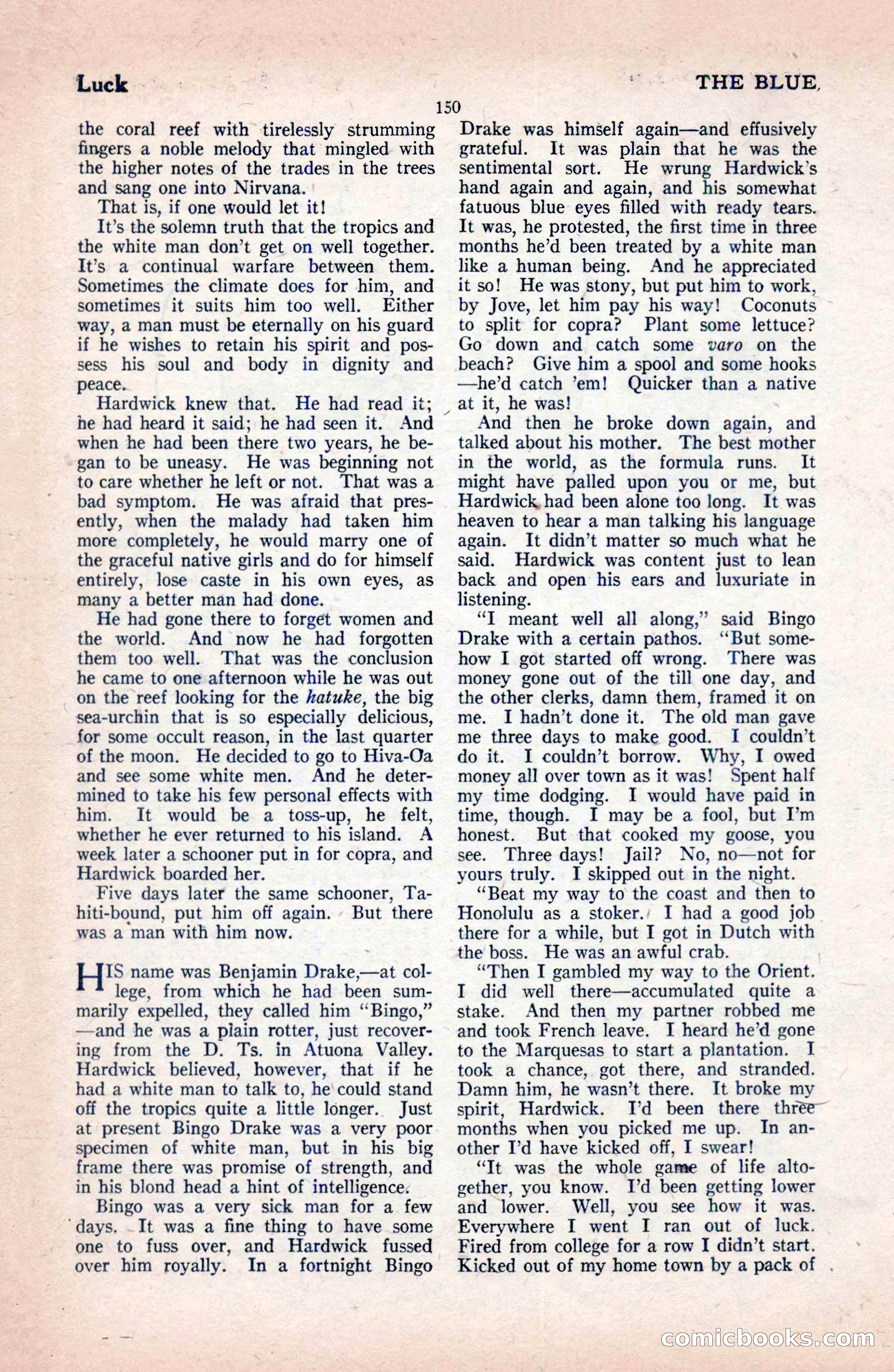 The Blue Book Magazine, February 1921 — page 156 of 212