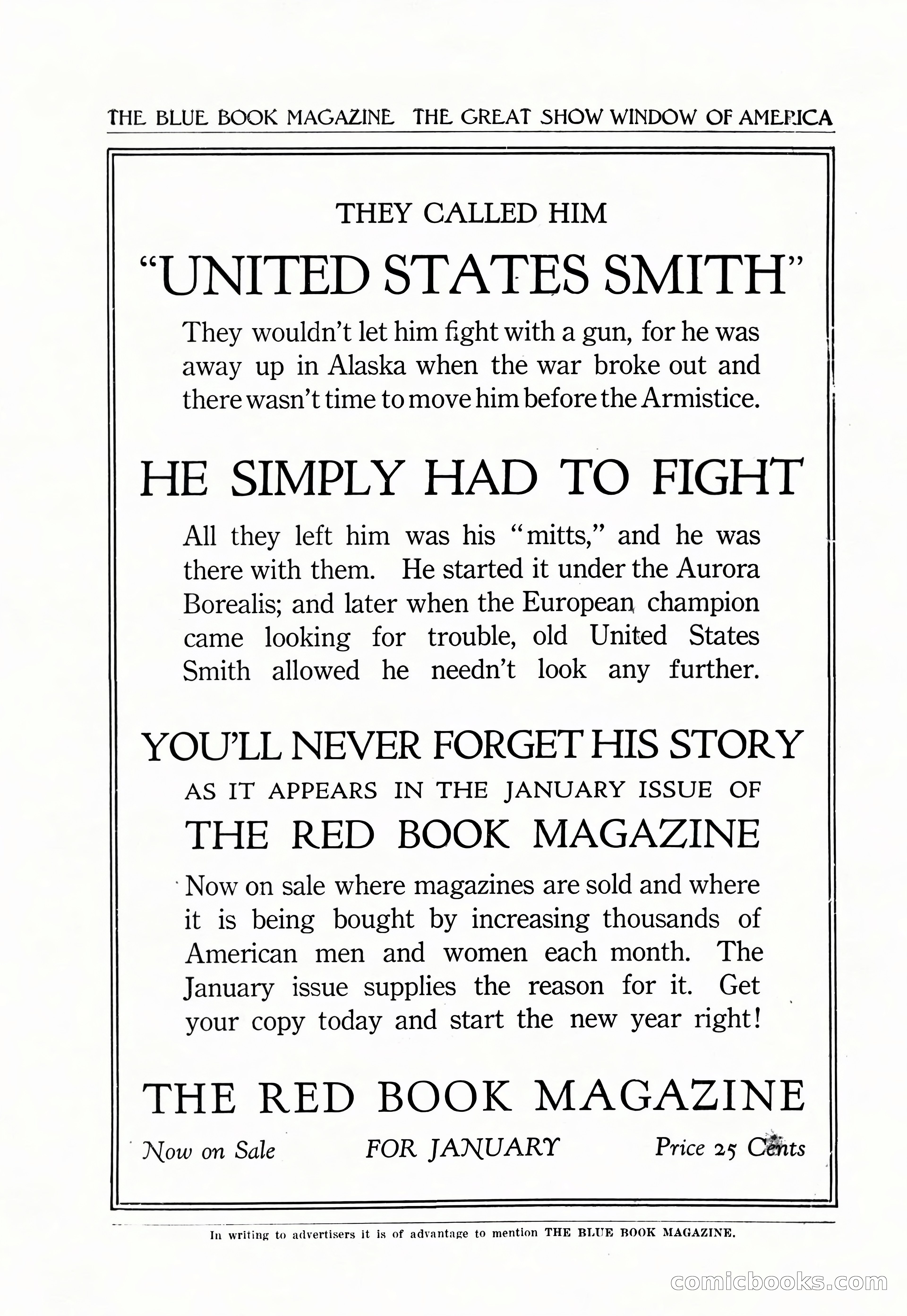 The Blue Book Magazine, February 1921 — page 211 of 212