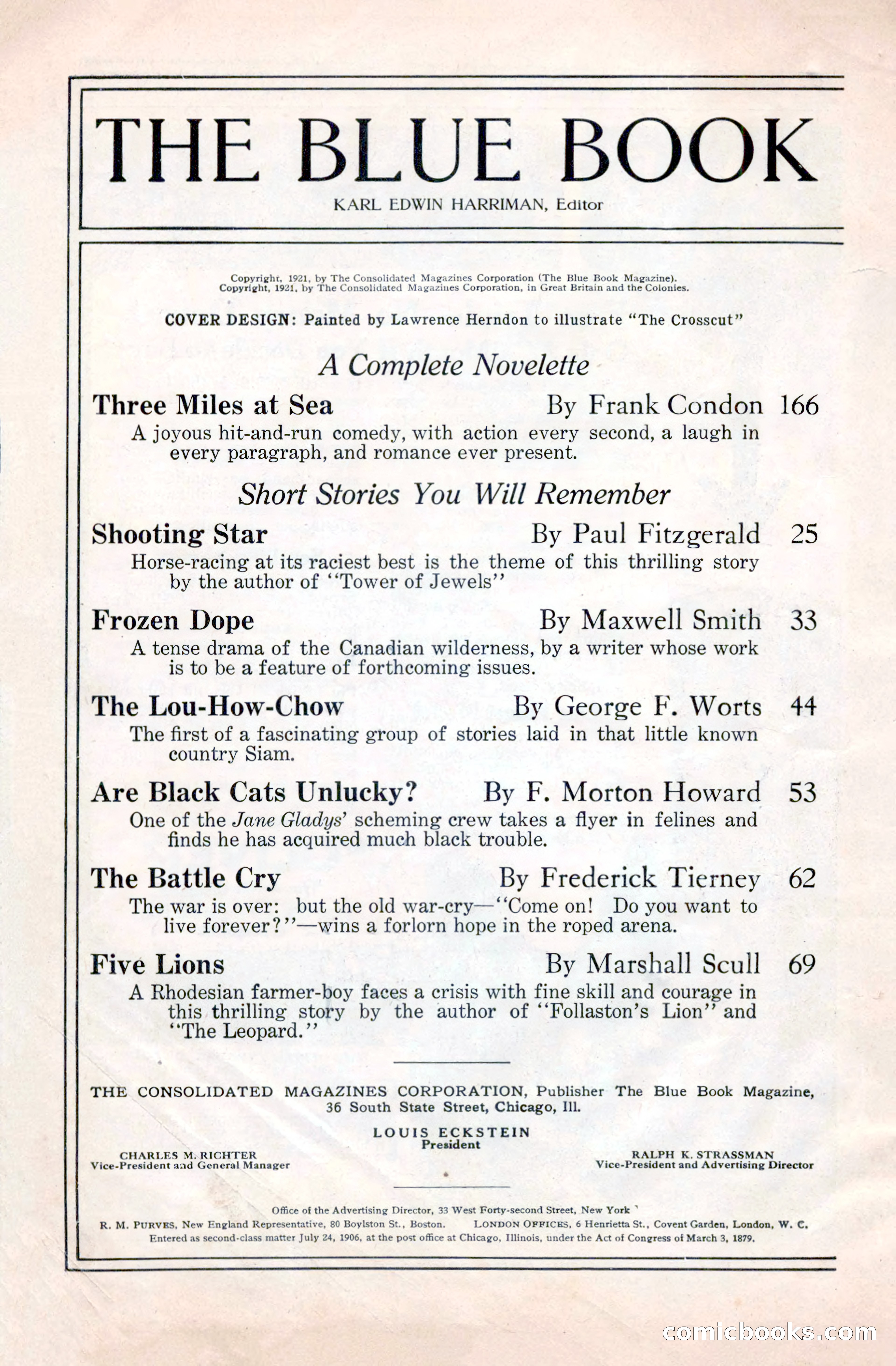 The Blue Book Magazine, April 1921 — page 4 of 202
