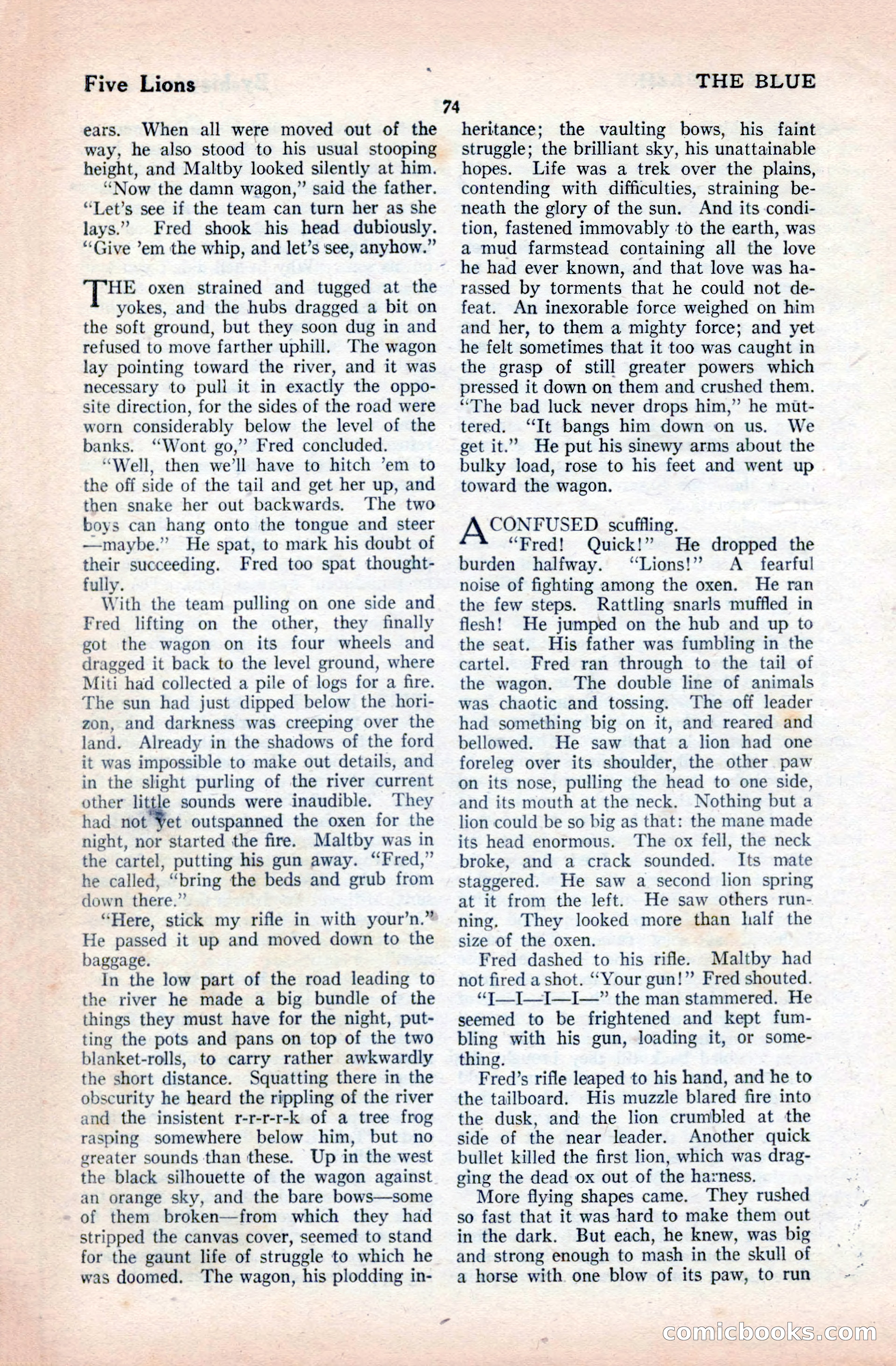The Blue Book Magazine, April 1921 — page 74 of 202