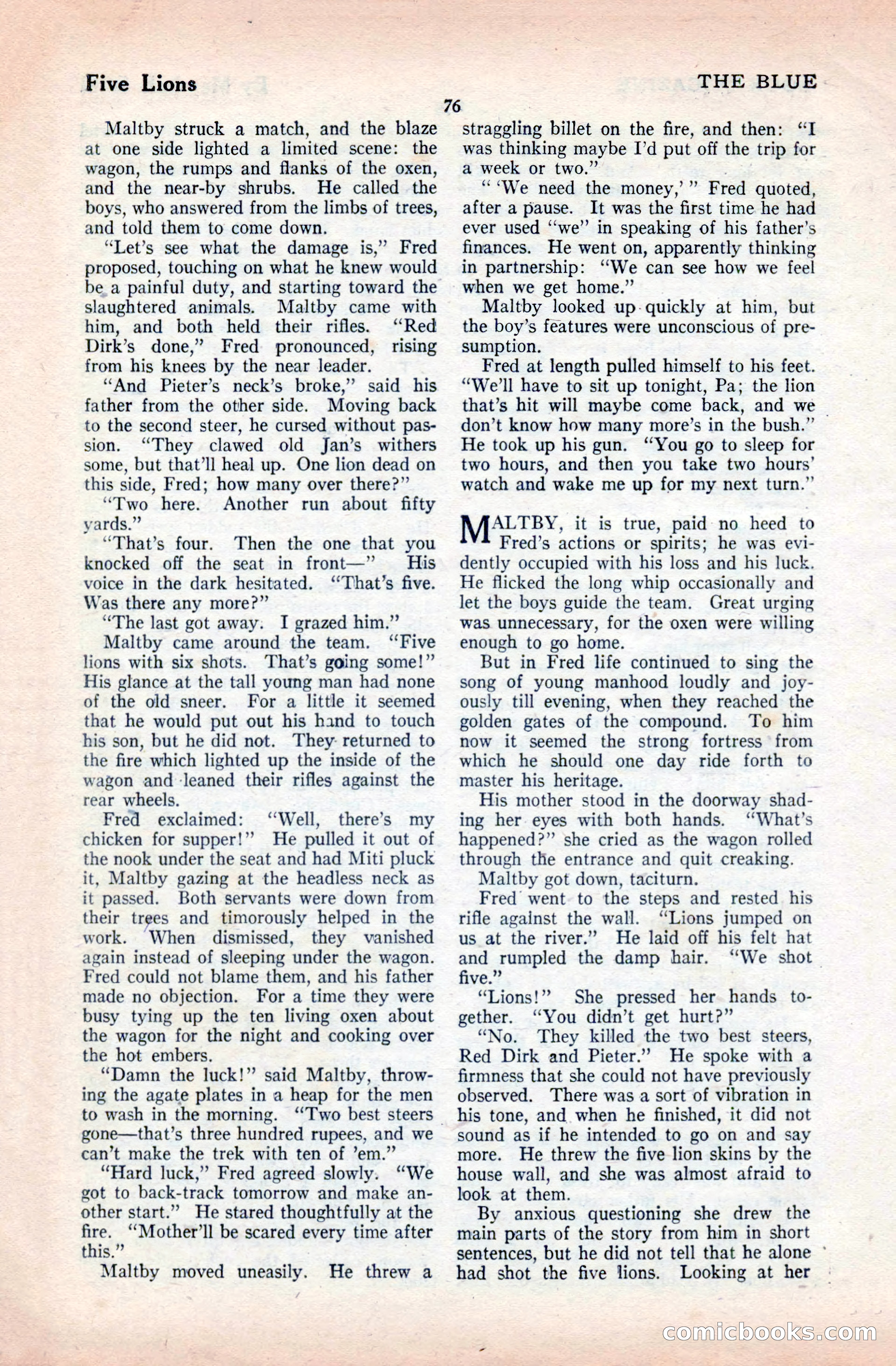 The Blue Book Magazine, April 1921 — page 76 of 202