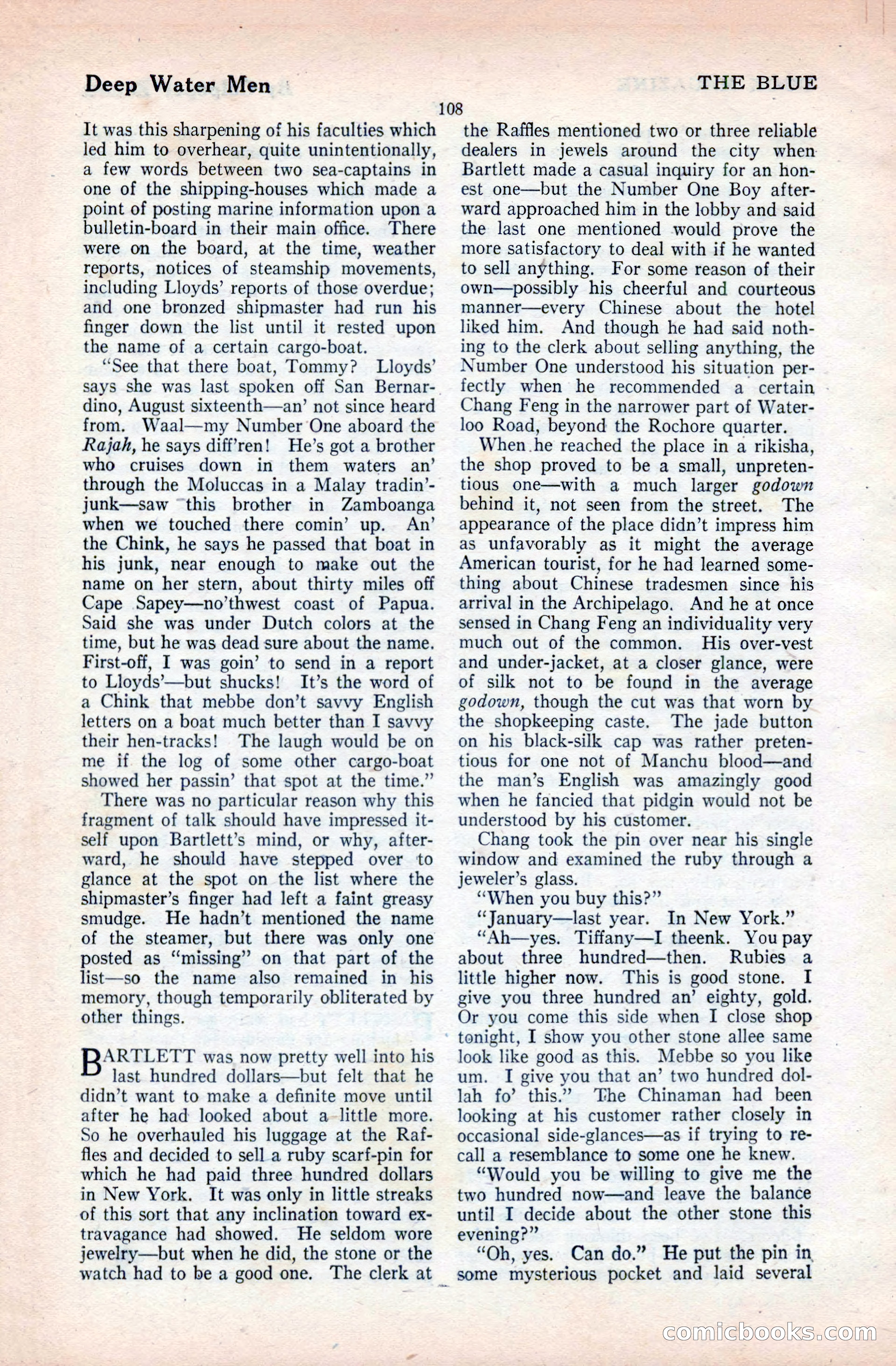 The Blue Book Magazine, April 1921 — page 108 of 202