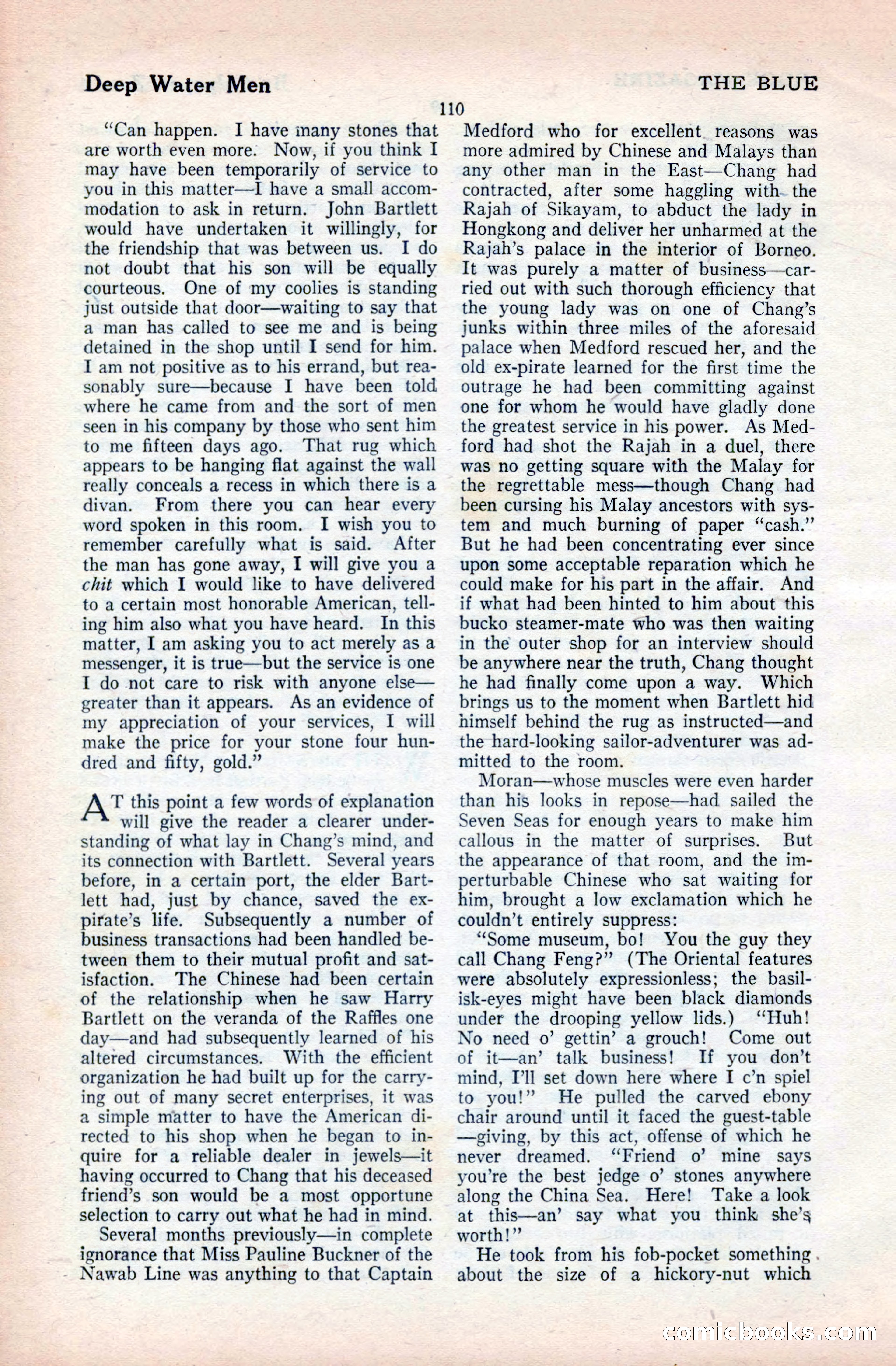 The Blue Book Magazine, April 1921 — page 110 of 202