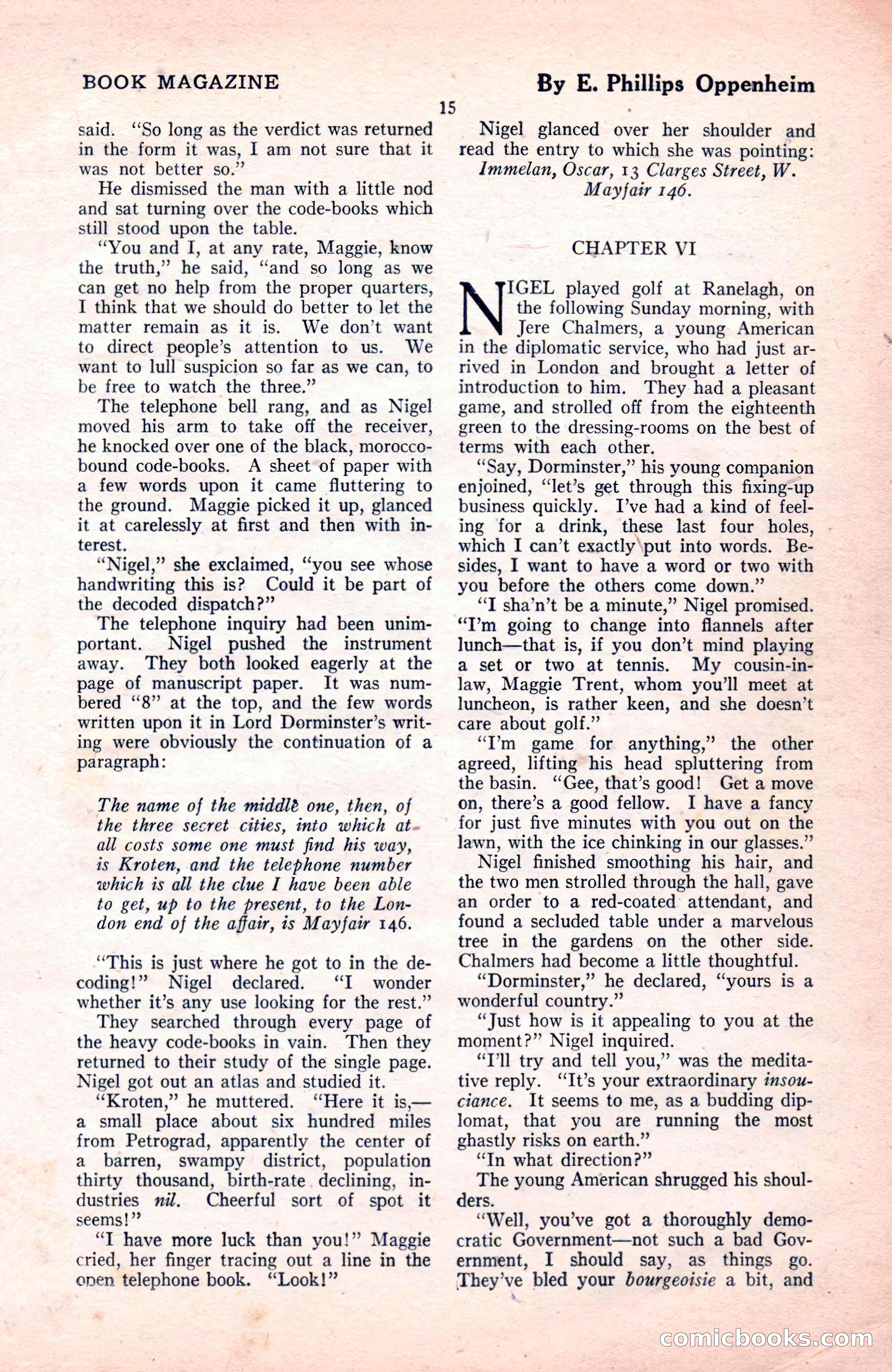 The Blue Book Magazine, November 1921 — page 21 of 212