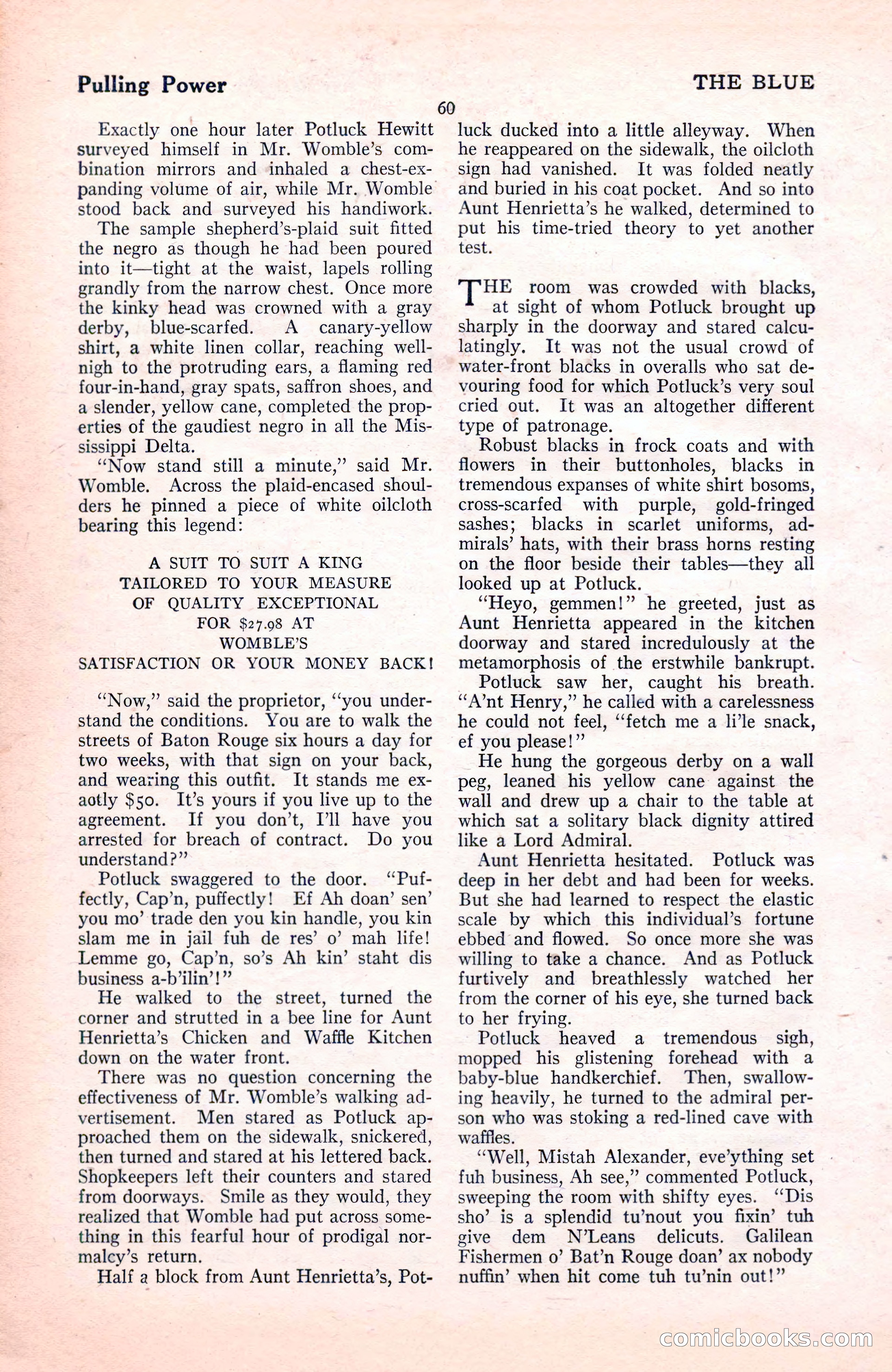 The Blue Book Magazine, November 1921 — page 66 of 212