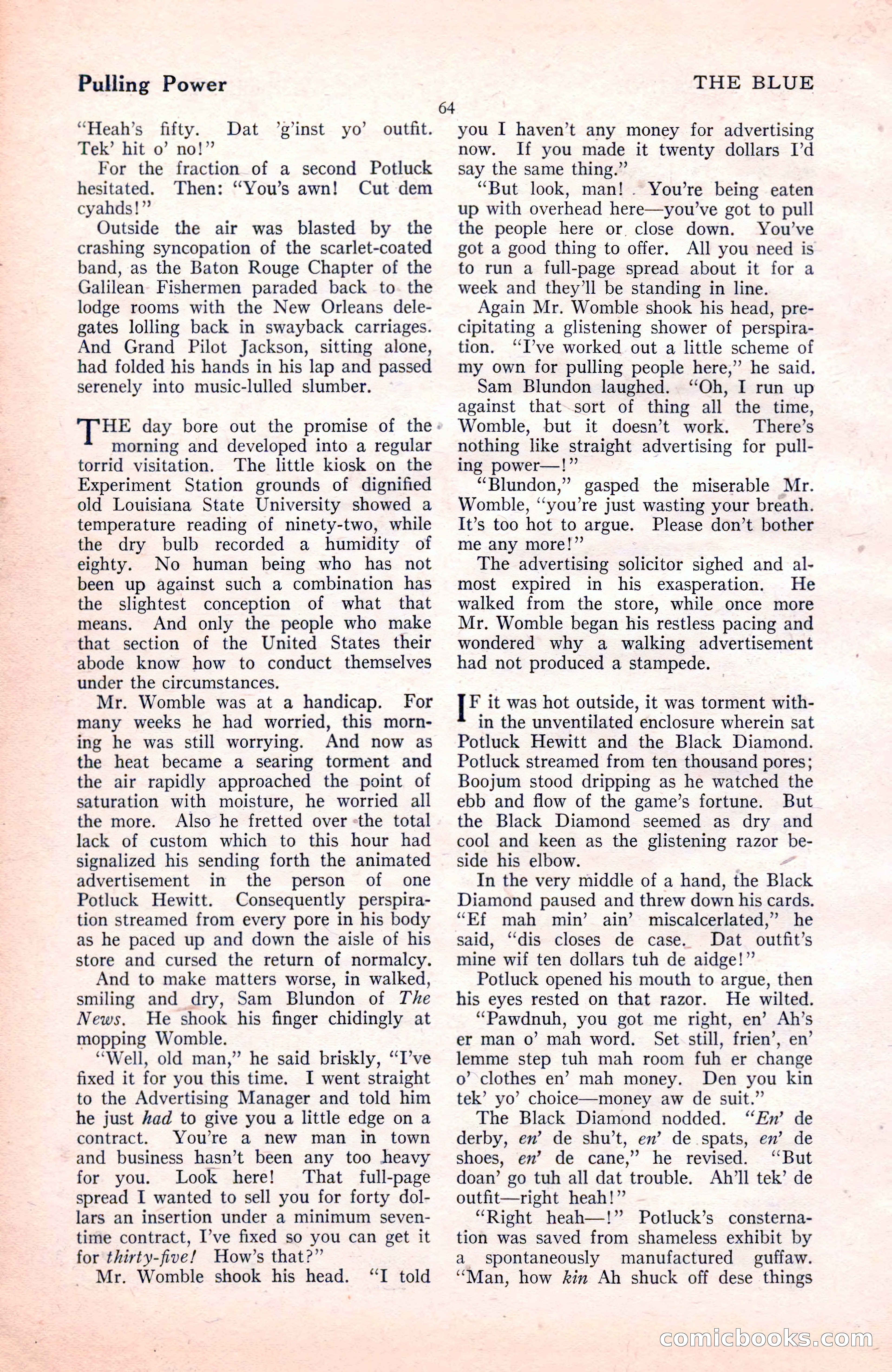 The Blue Book Magazine, November 1921 — page 70 of 212