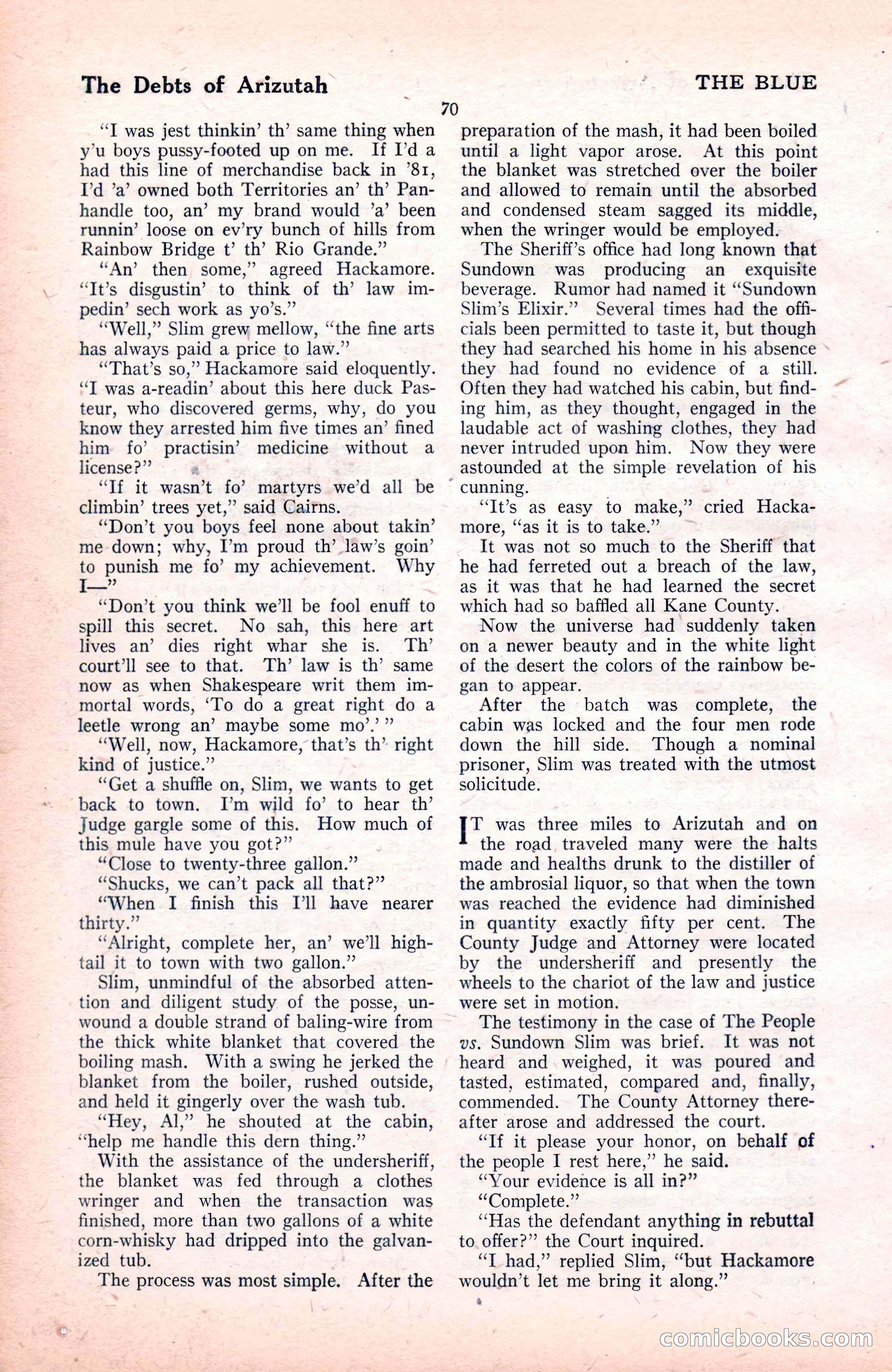 The Blue Book Magazine, November 1921 — page 76 of 212