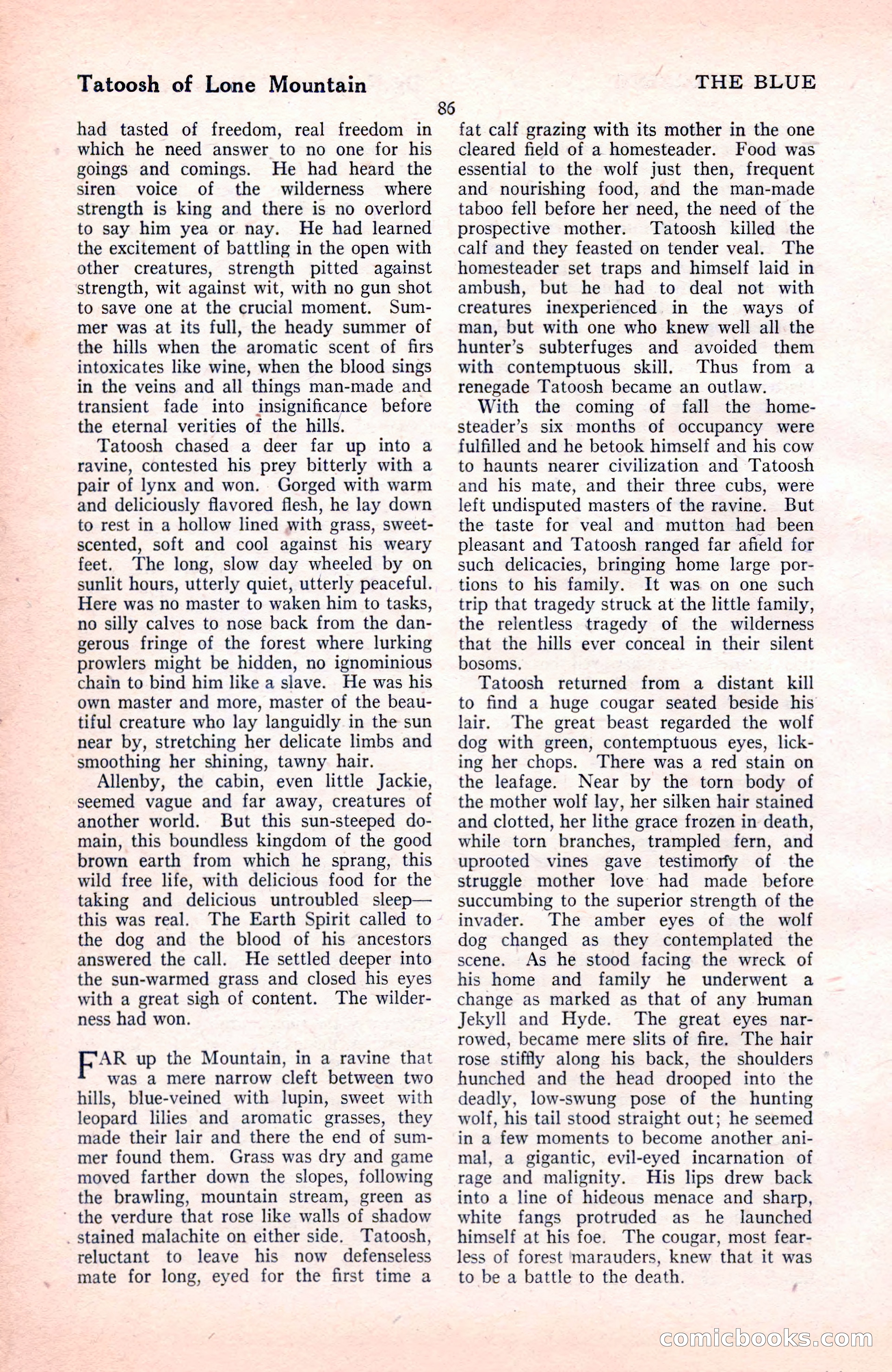 The Blue Book Magazine, November 1921 — page 92 of 212