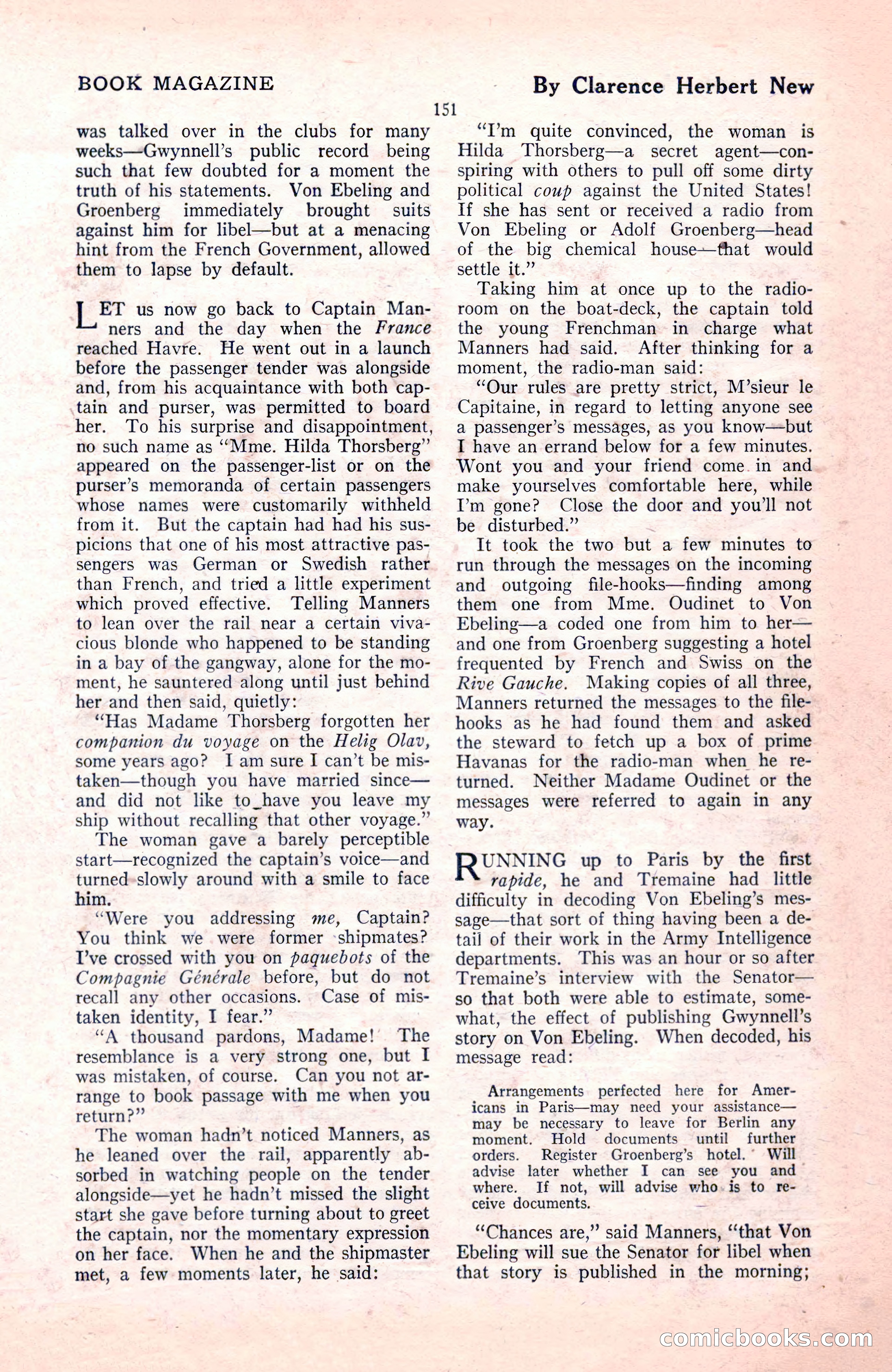 The Blue Book Magazine, November 1921 — page 157 of 212