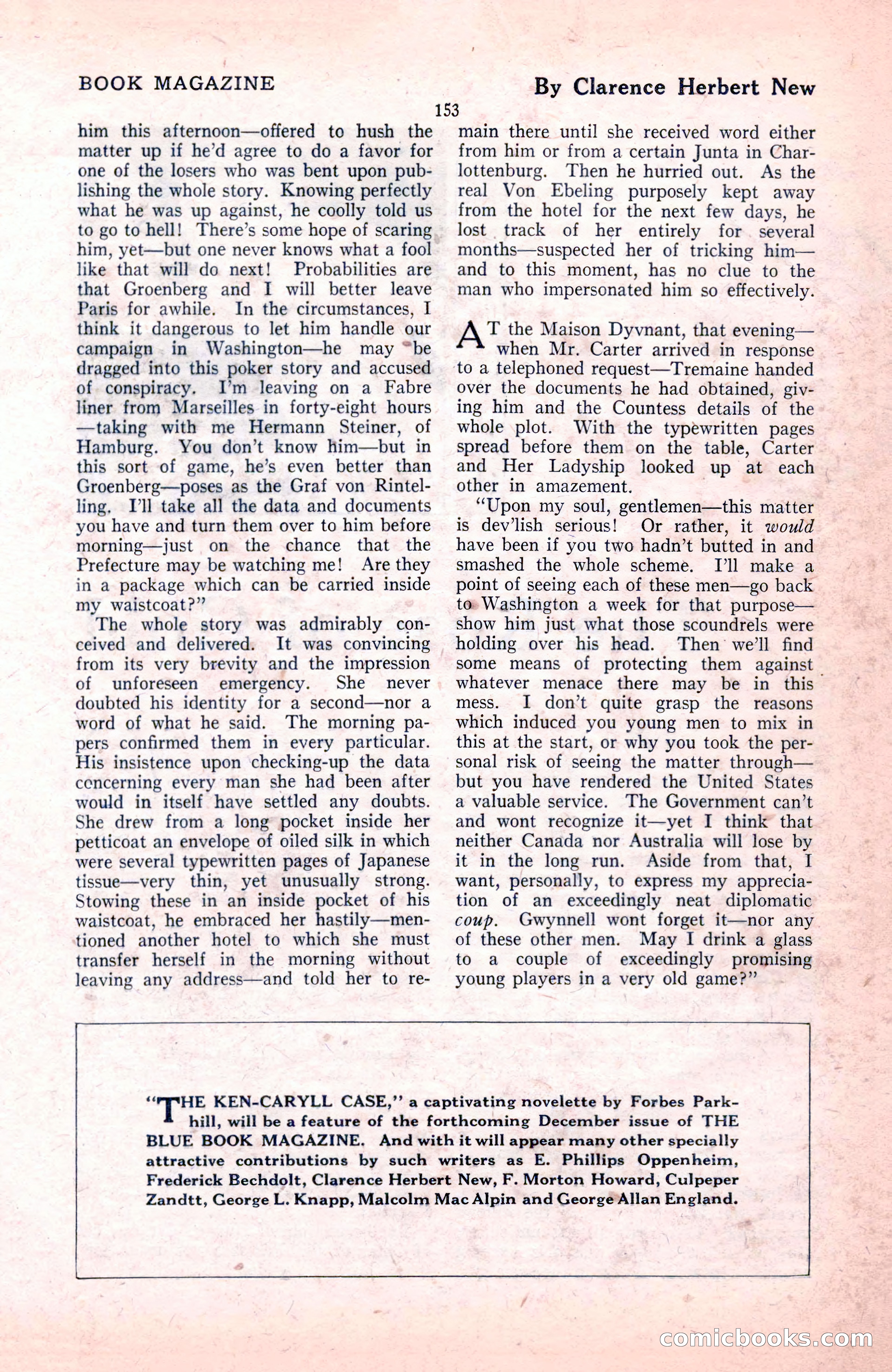 The Blue Book Magazine, November 1921 — page 159 of 212