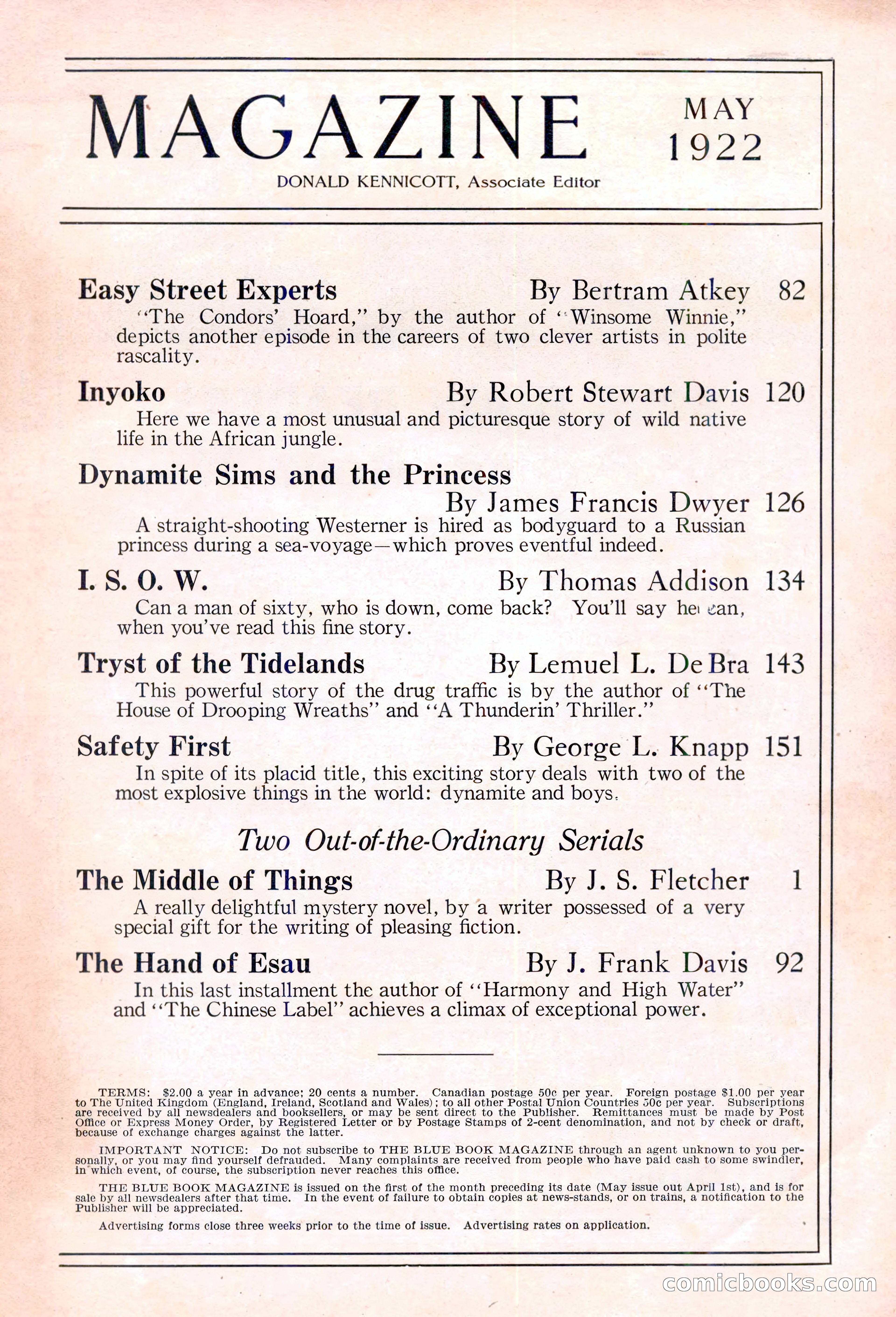 The Blue Book Magazine, May 1922 — page 5 of 208