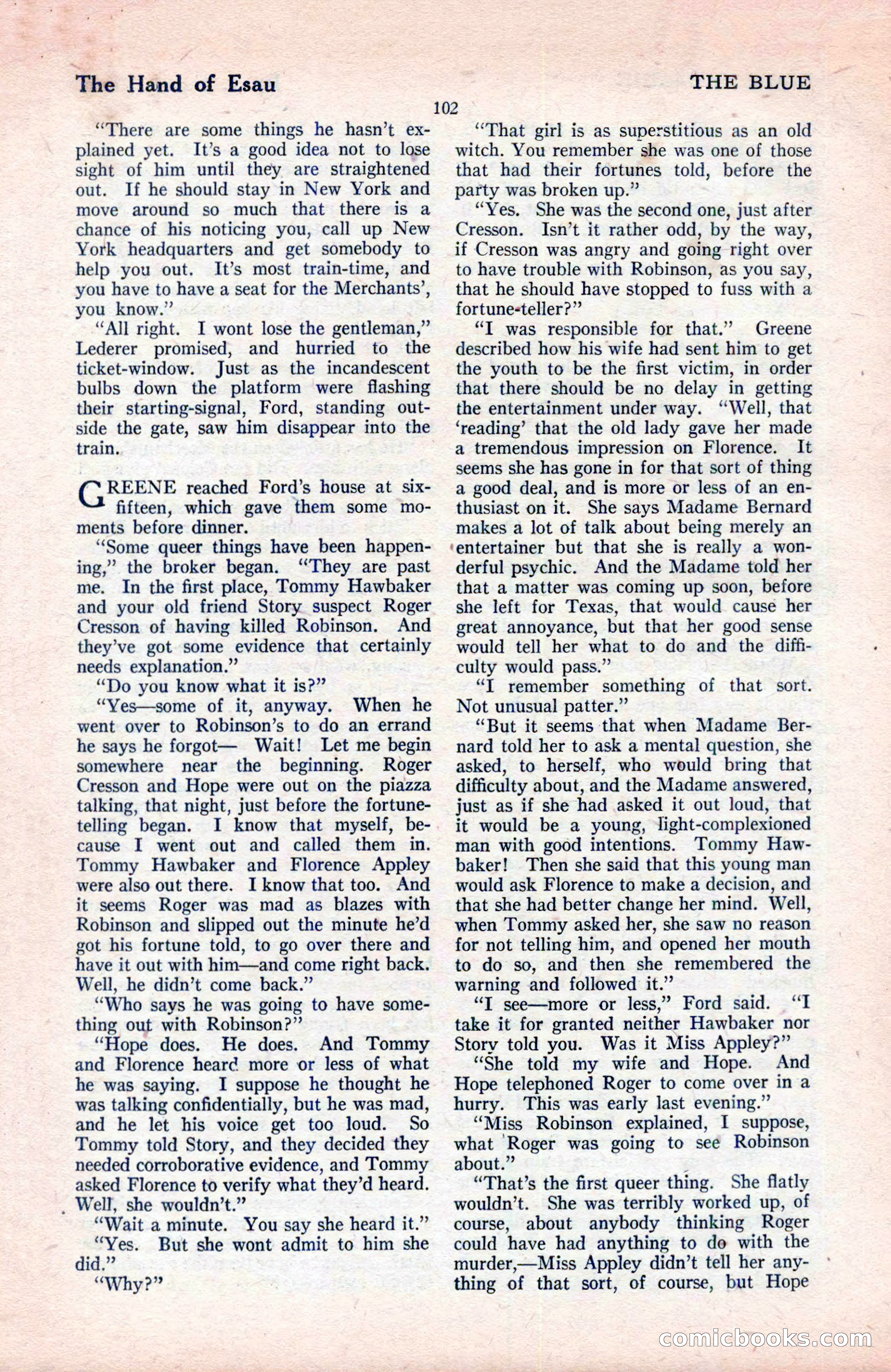 The Blue Book Magazine, May 1922 — page 108 of 208