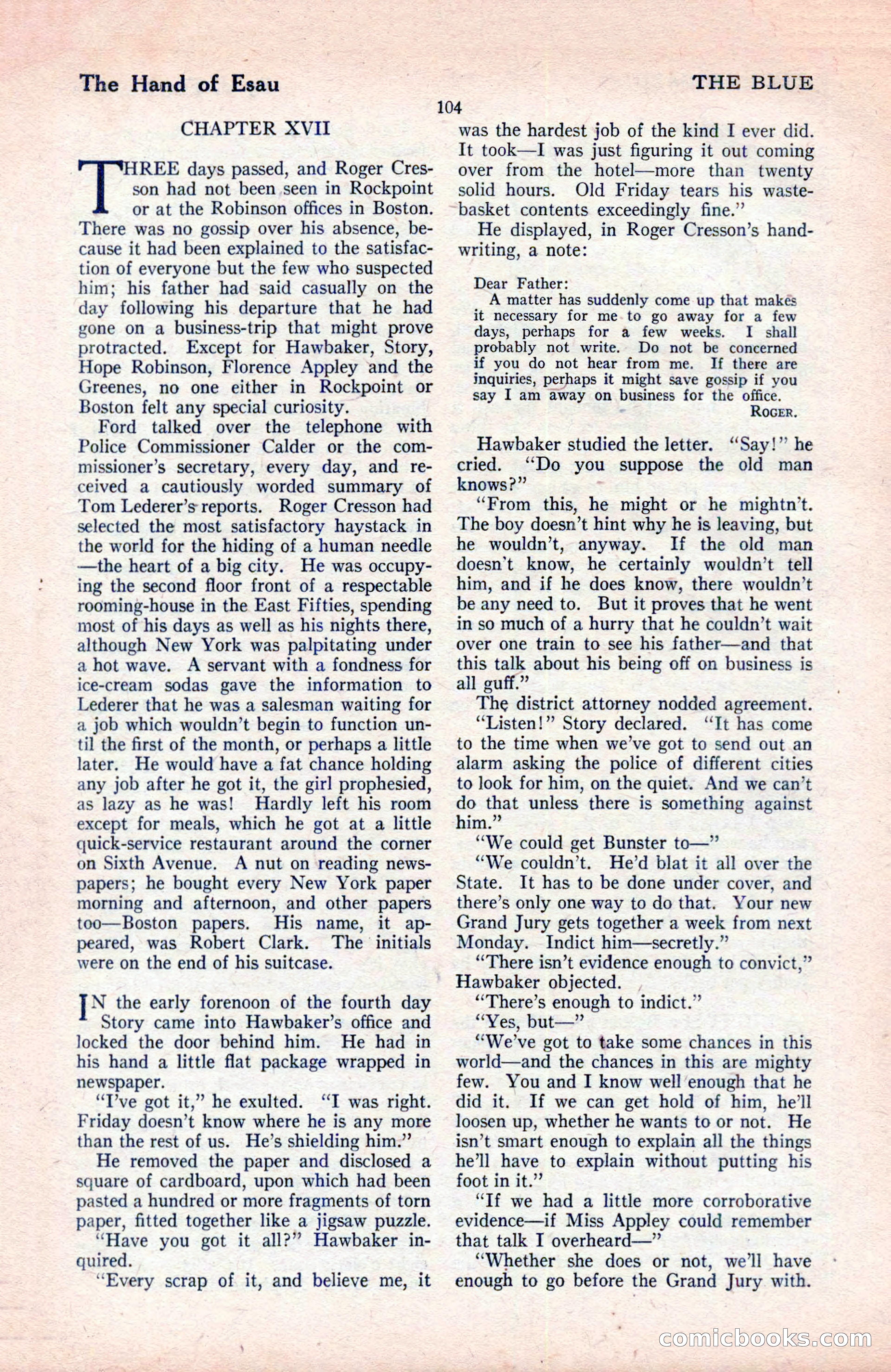 The Blue Book Magazine, May 1922 — page 110 of 208