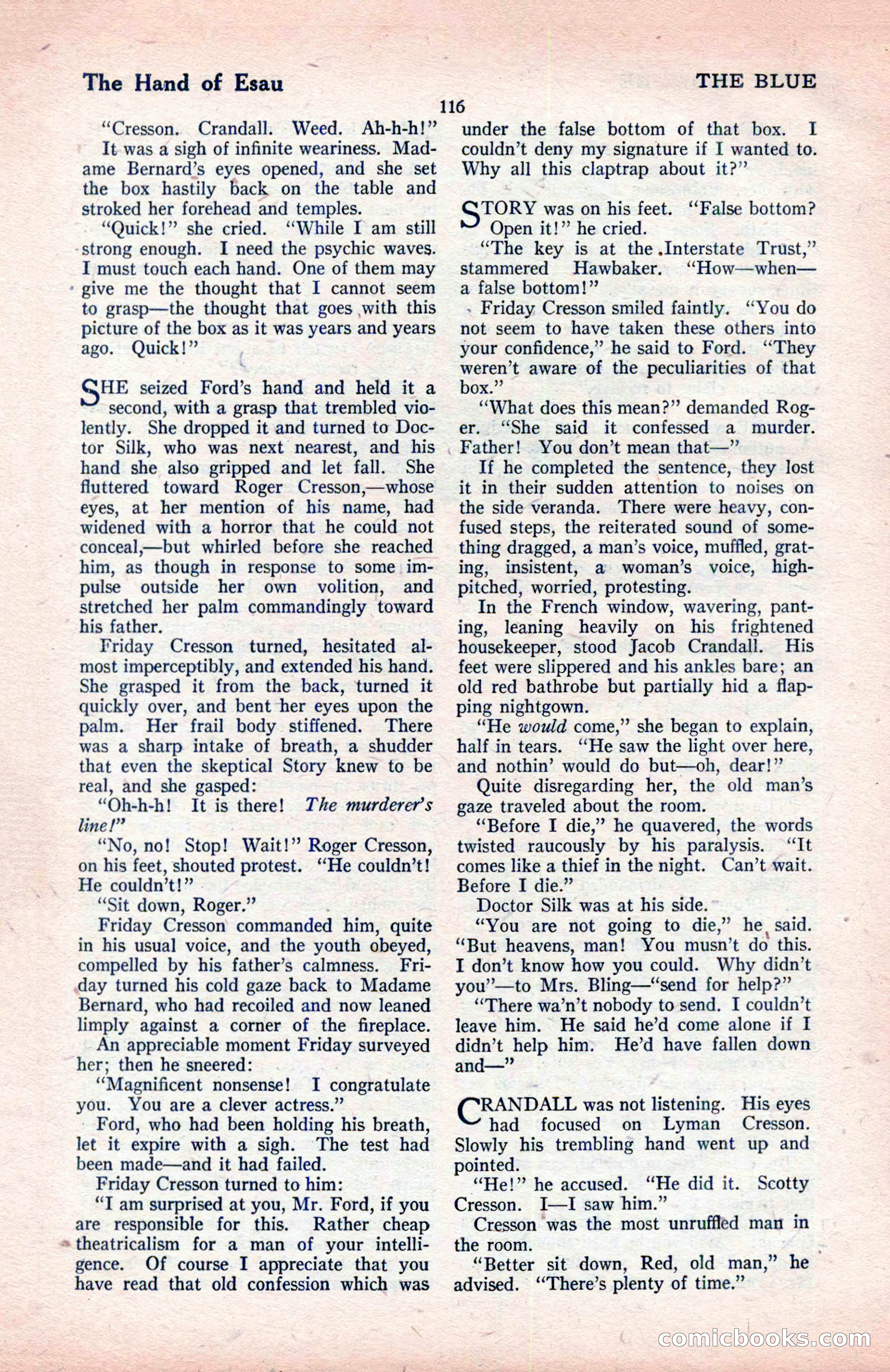 The Blue Book Magazine, May 1922 — page 122 of 208