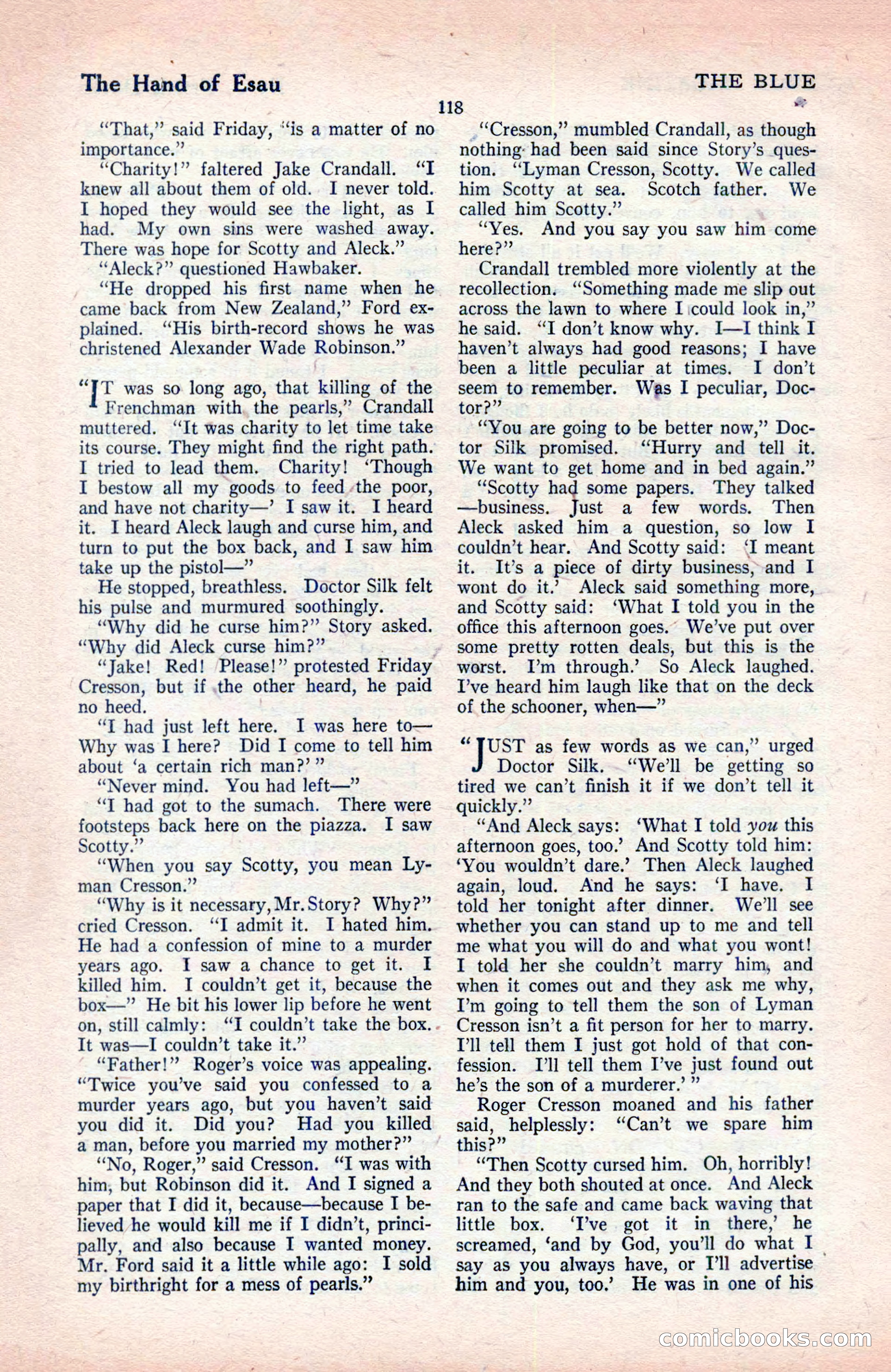 The Blue Book Magazine, May 1922 — page 124 of 208