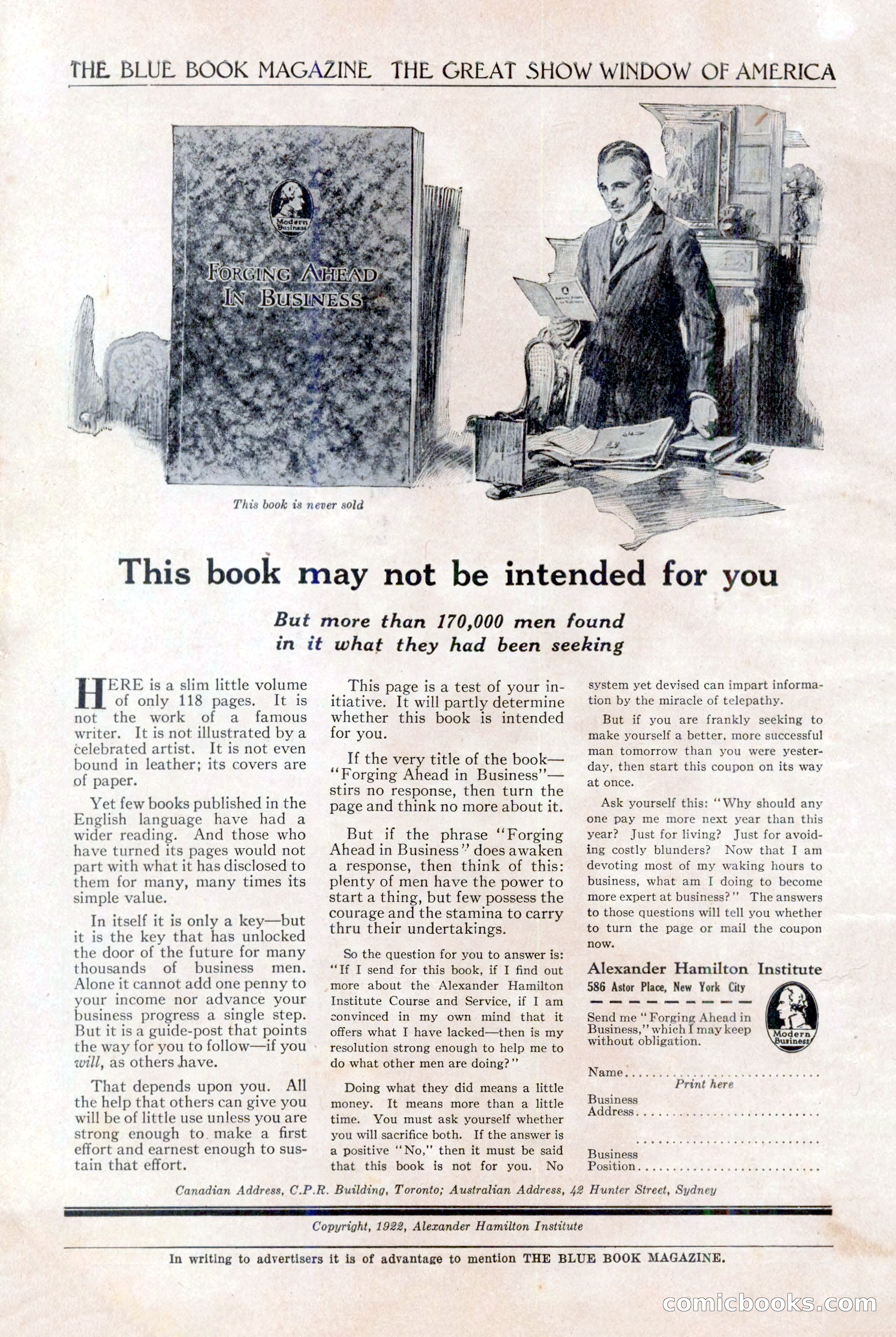 The Blue Book Magazine, August 1922 — page 6 of 208