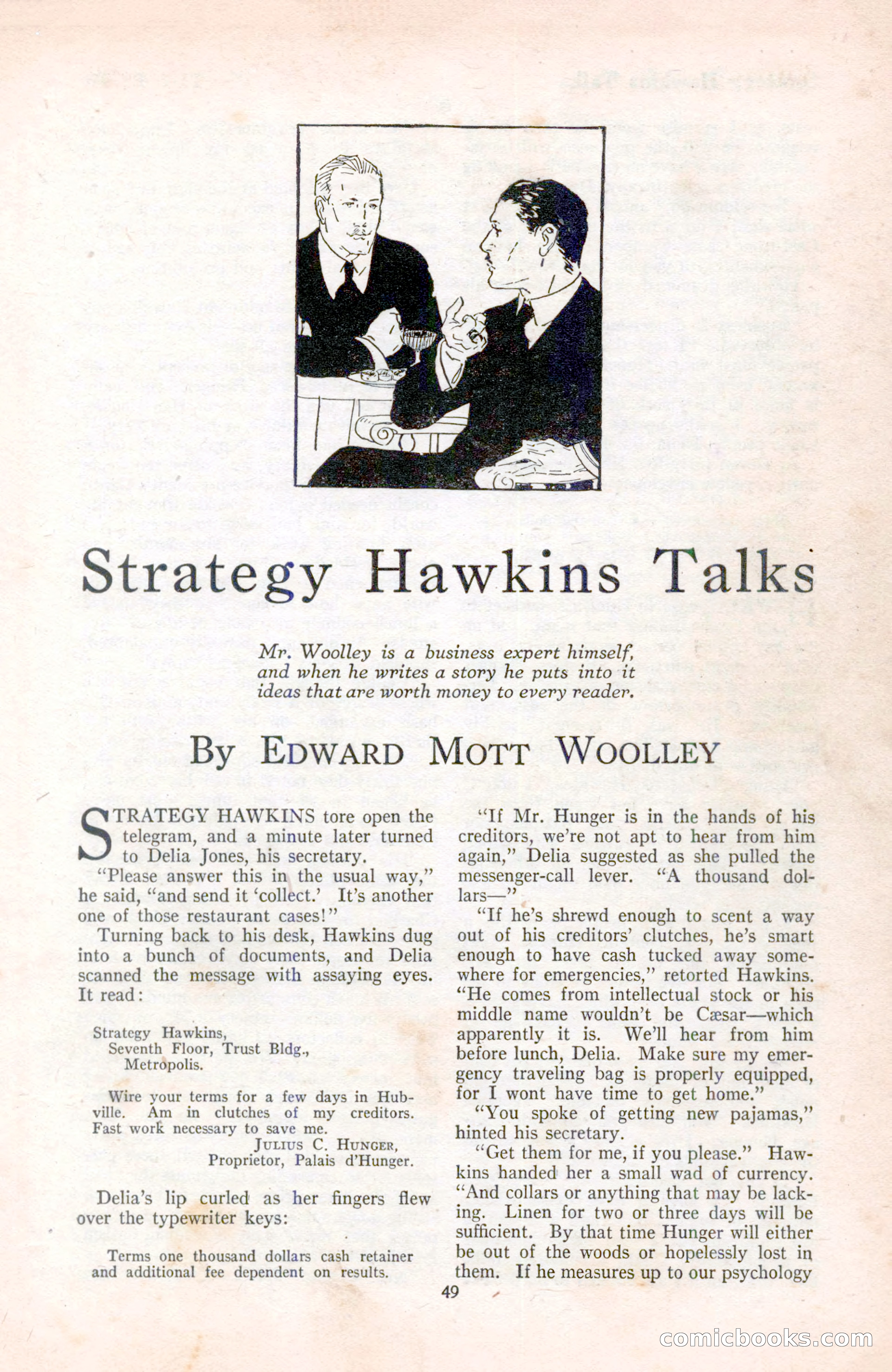 The Blue Book Magazine, August 1922 — page 55 of 208