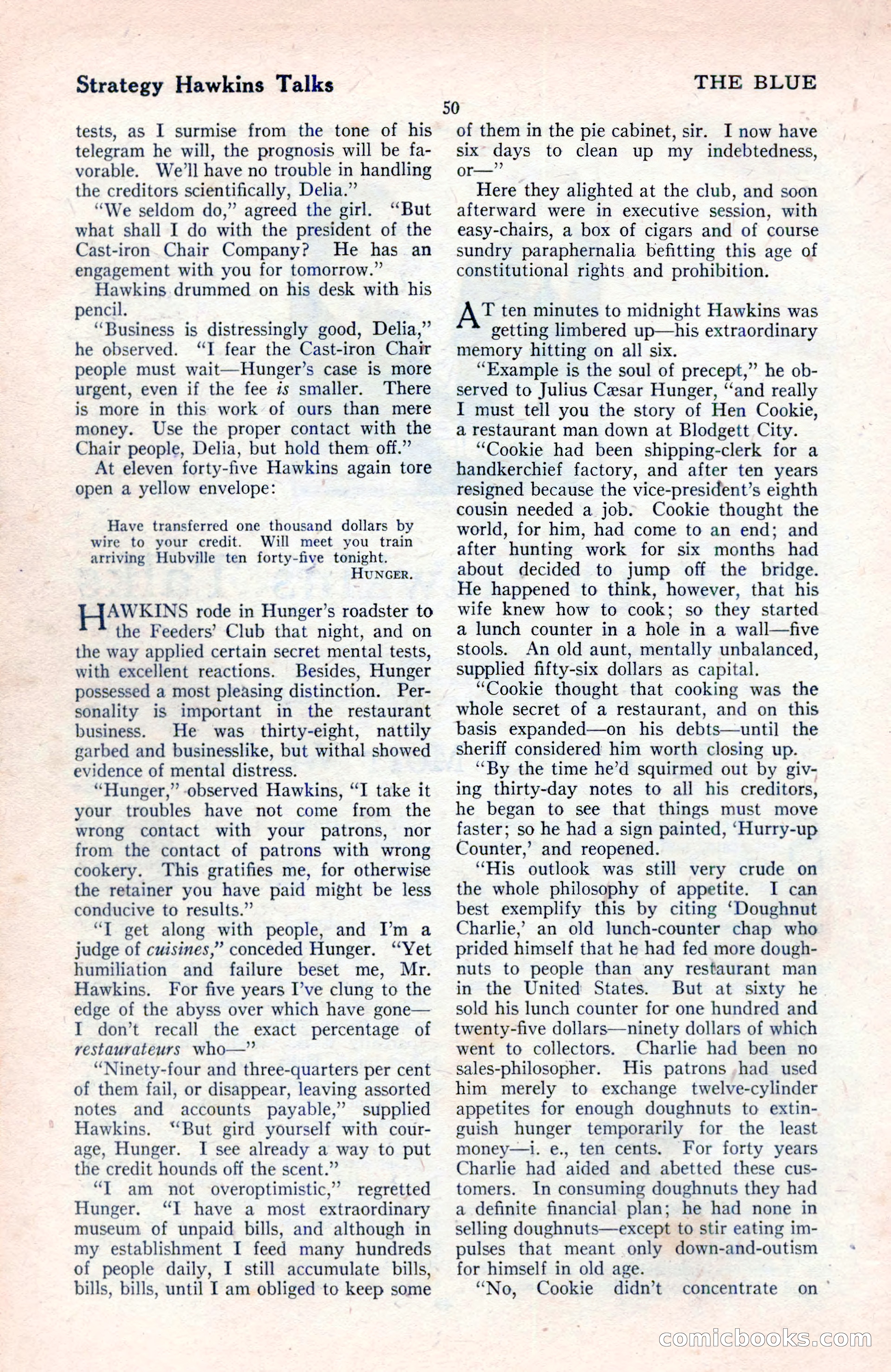 The Blue Book Magazine, August 1922 — page 56 of 208