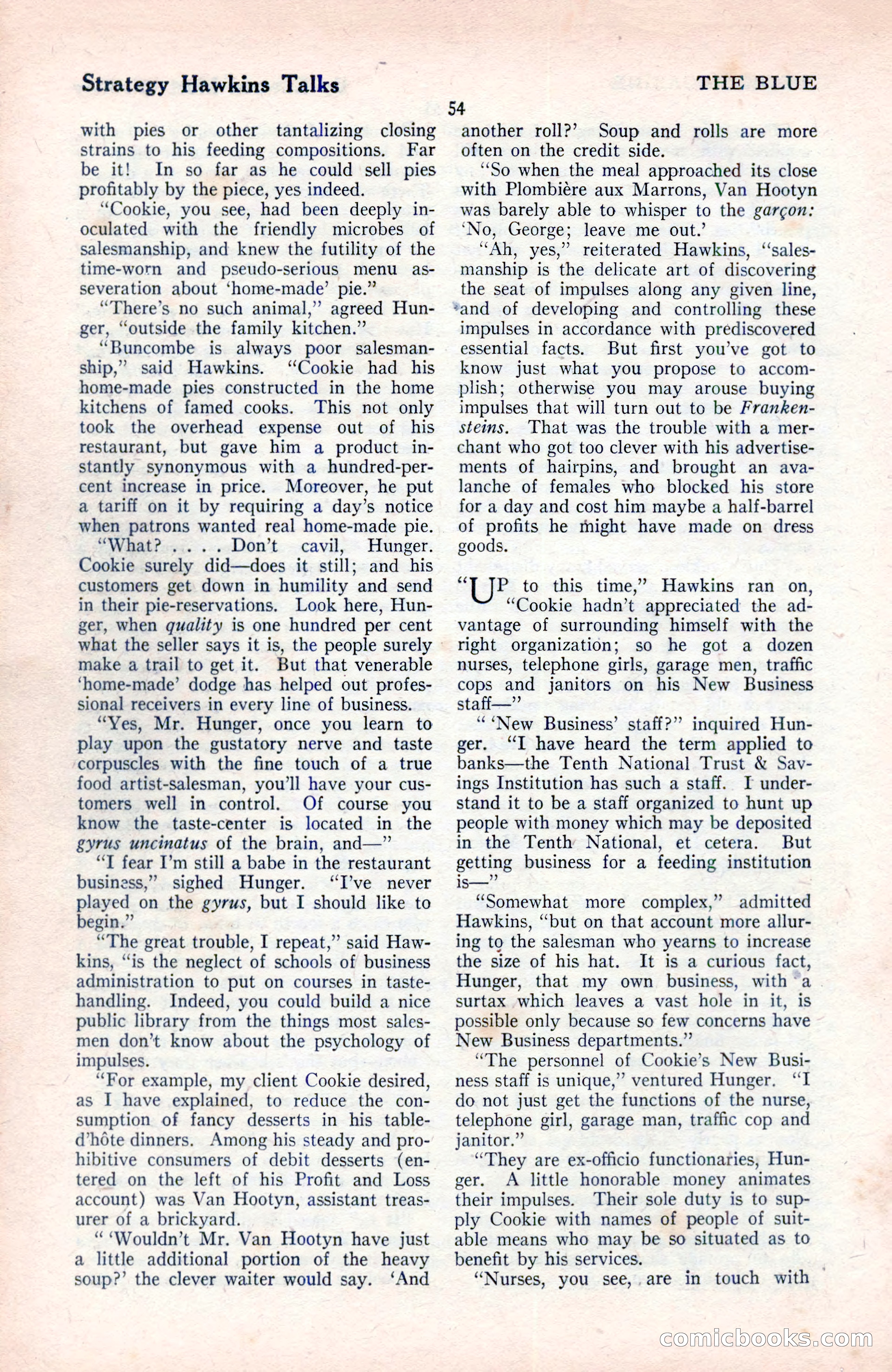 The Blue Book Magazine, August 1922 — page 60 of 208