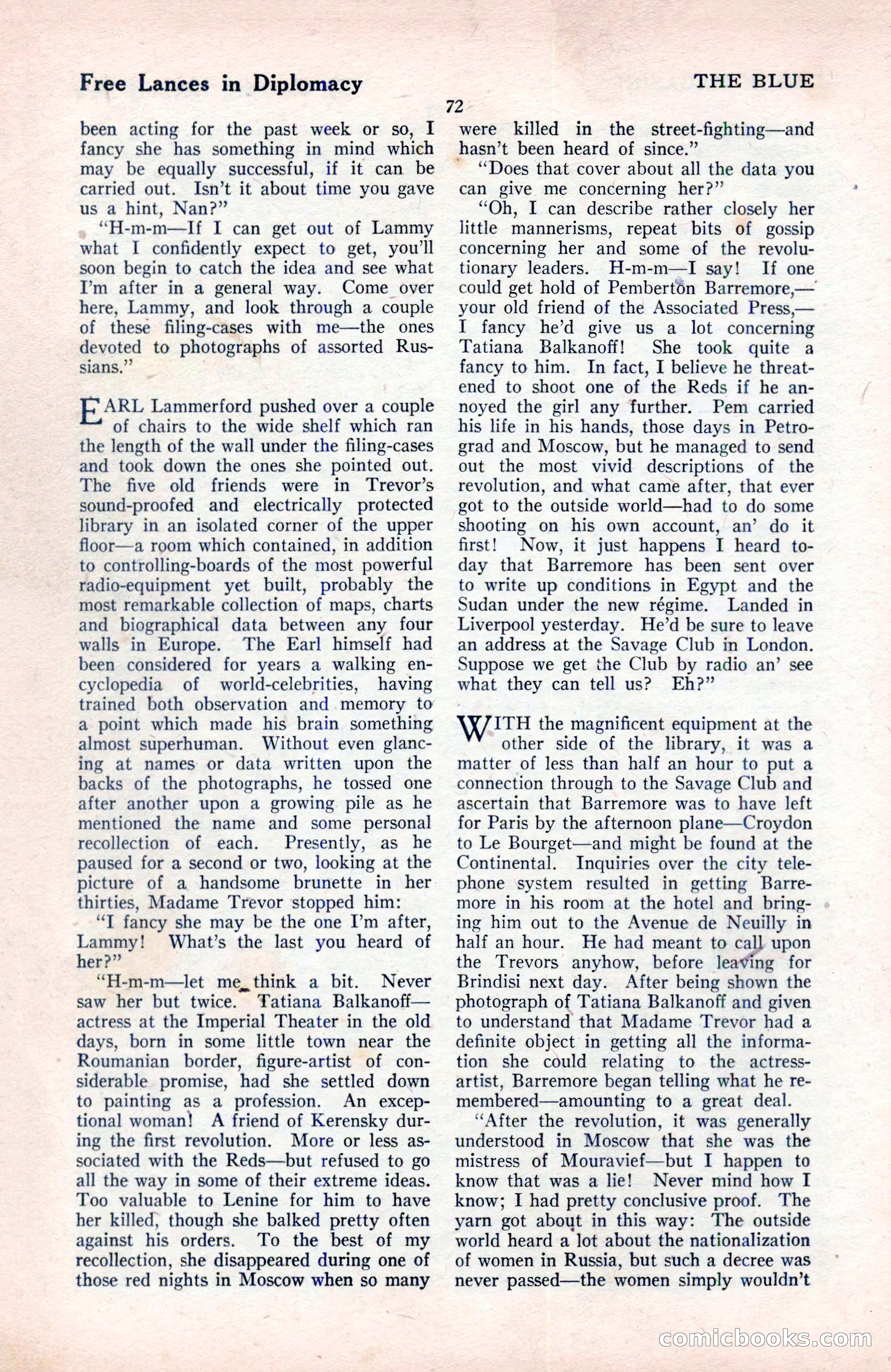 The Blue Book Magazine, August 1922 — page 78 of 208