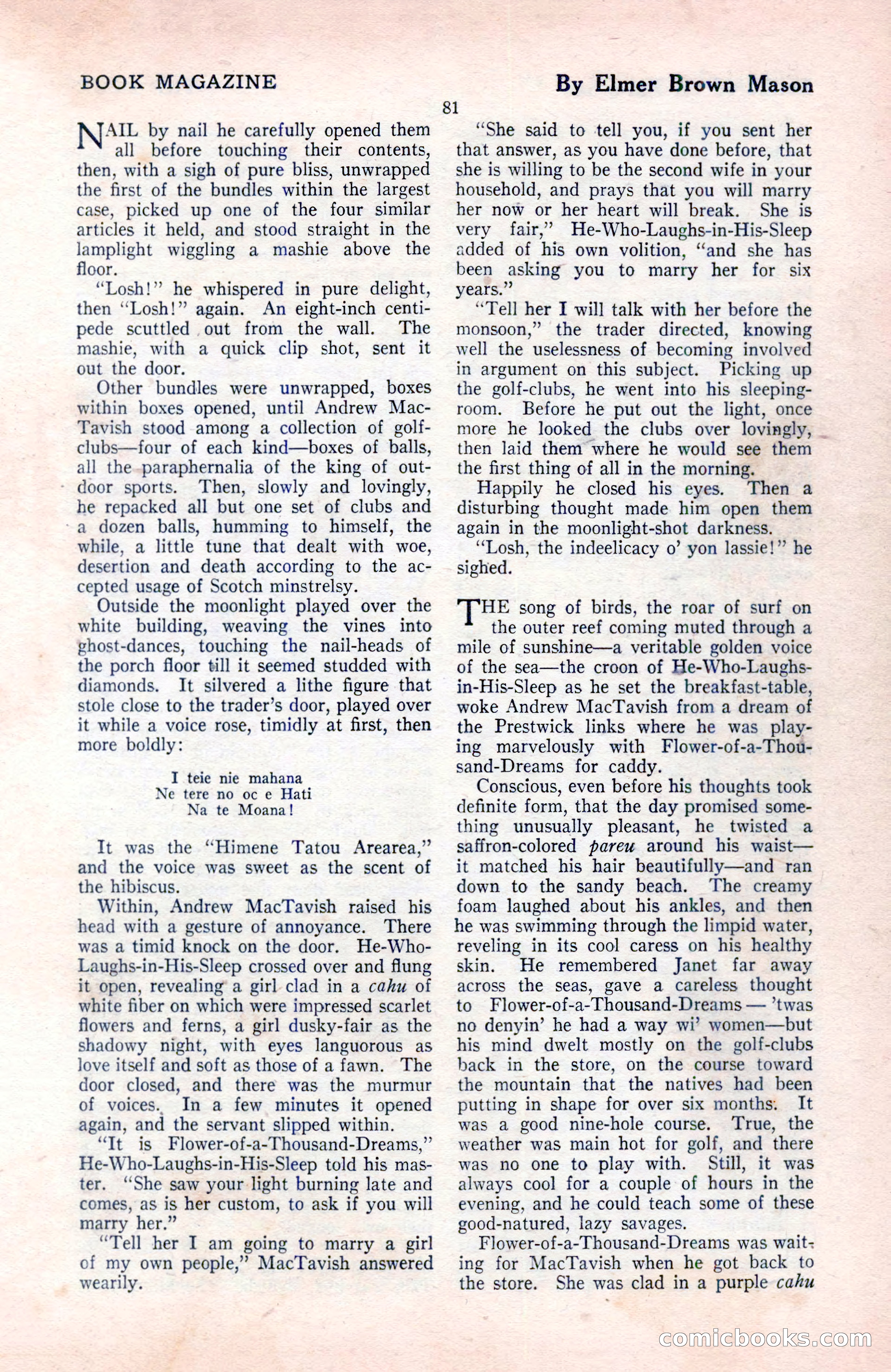 The Blue Book Magazine, August 1922 — page 87 of 208