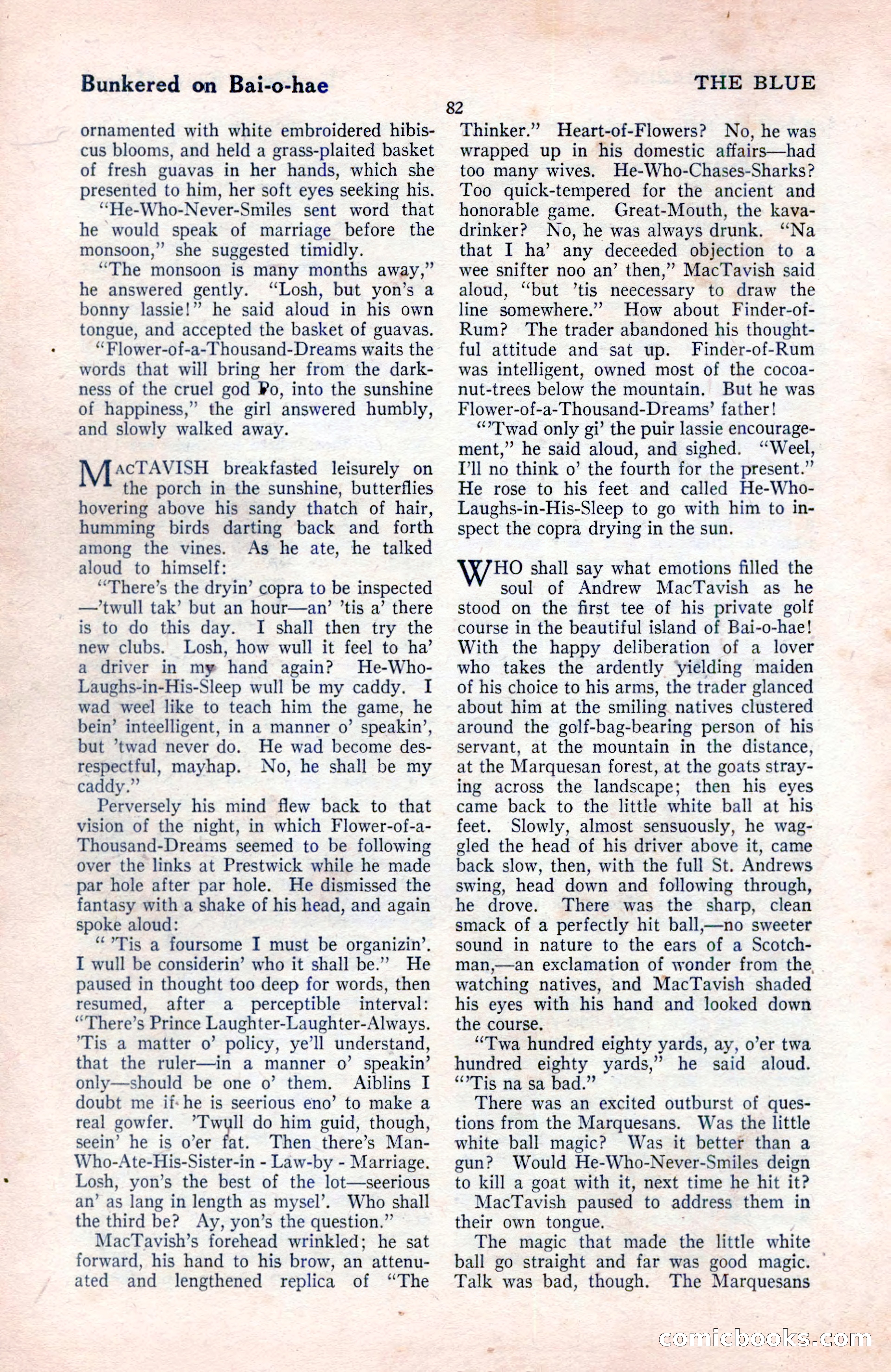 The Blue Book Magazine, August 1922 — page 88 of 208