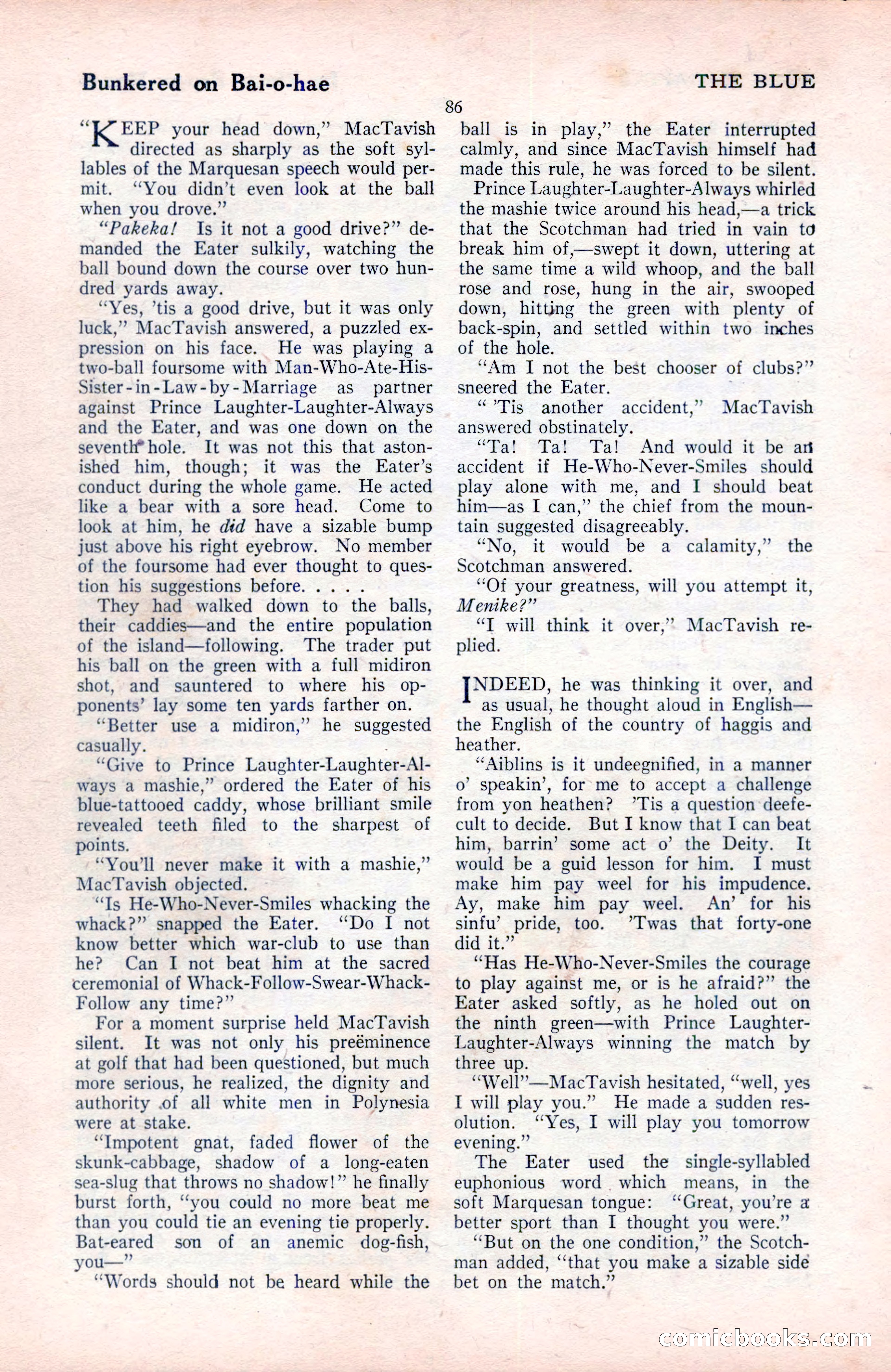 The Blue Book Magazine, August 1922 — page 92 of 208