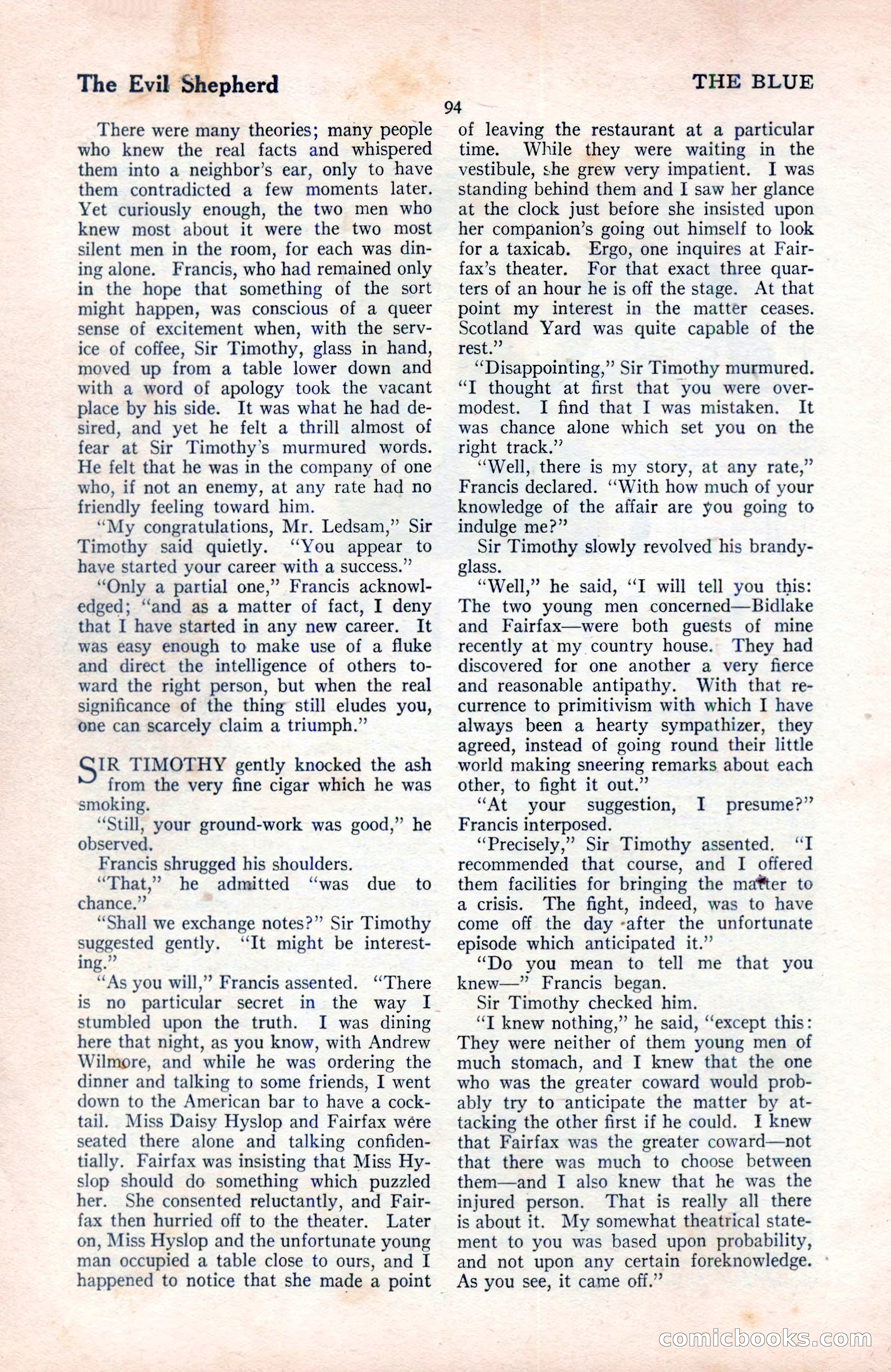 The Blue Book Magazine, August 1922 — page 100 of 208