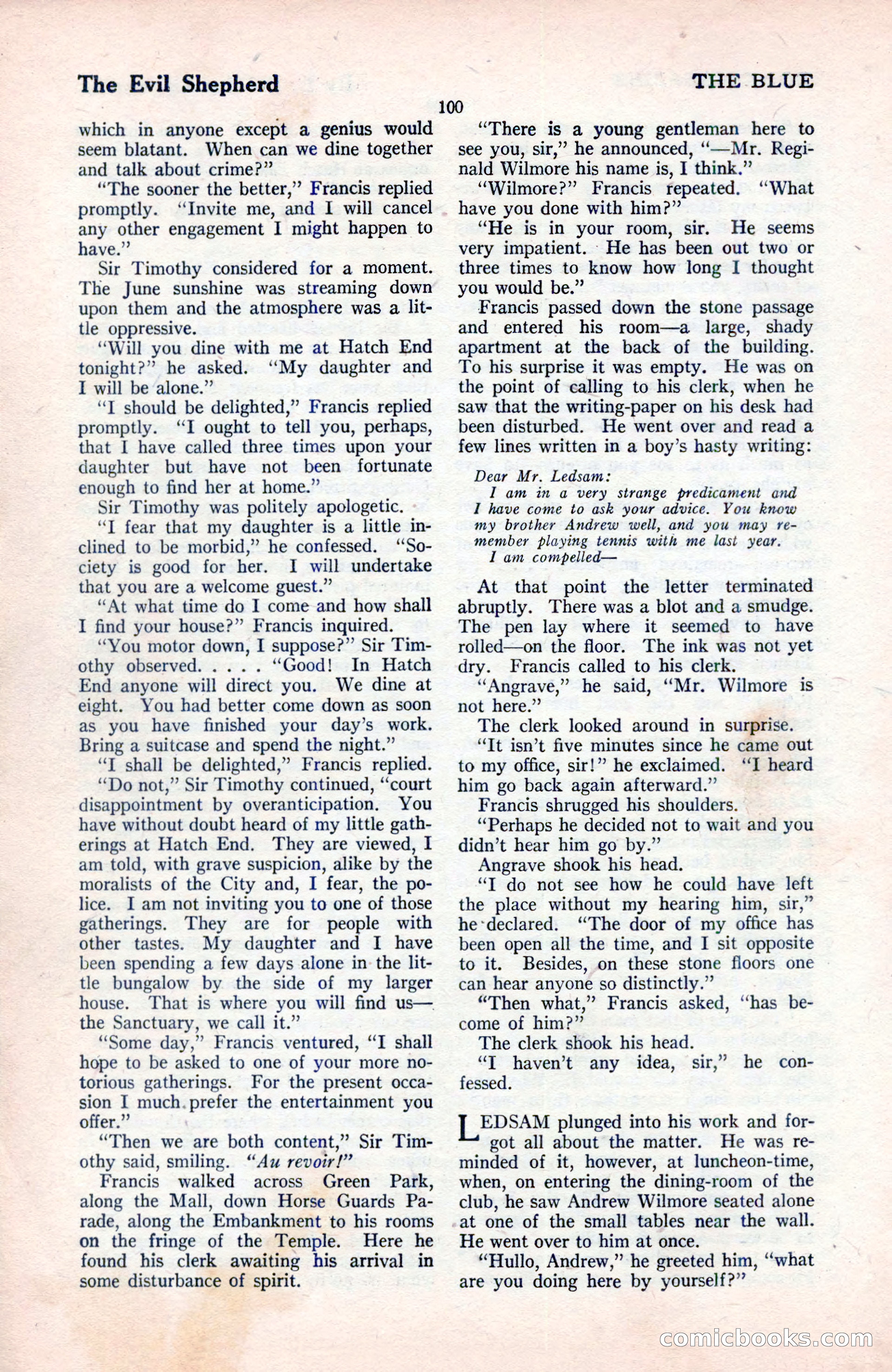 The Blue Book Magazine, August 1922 — page 106 of 208