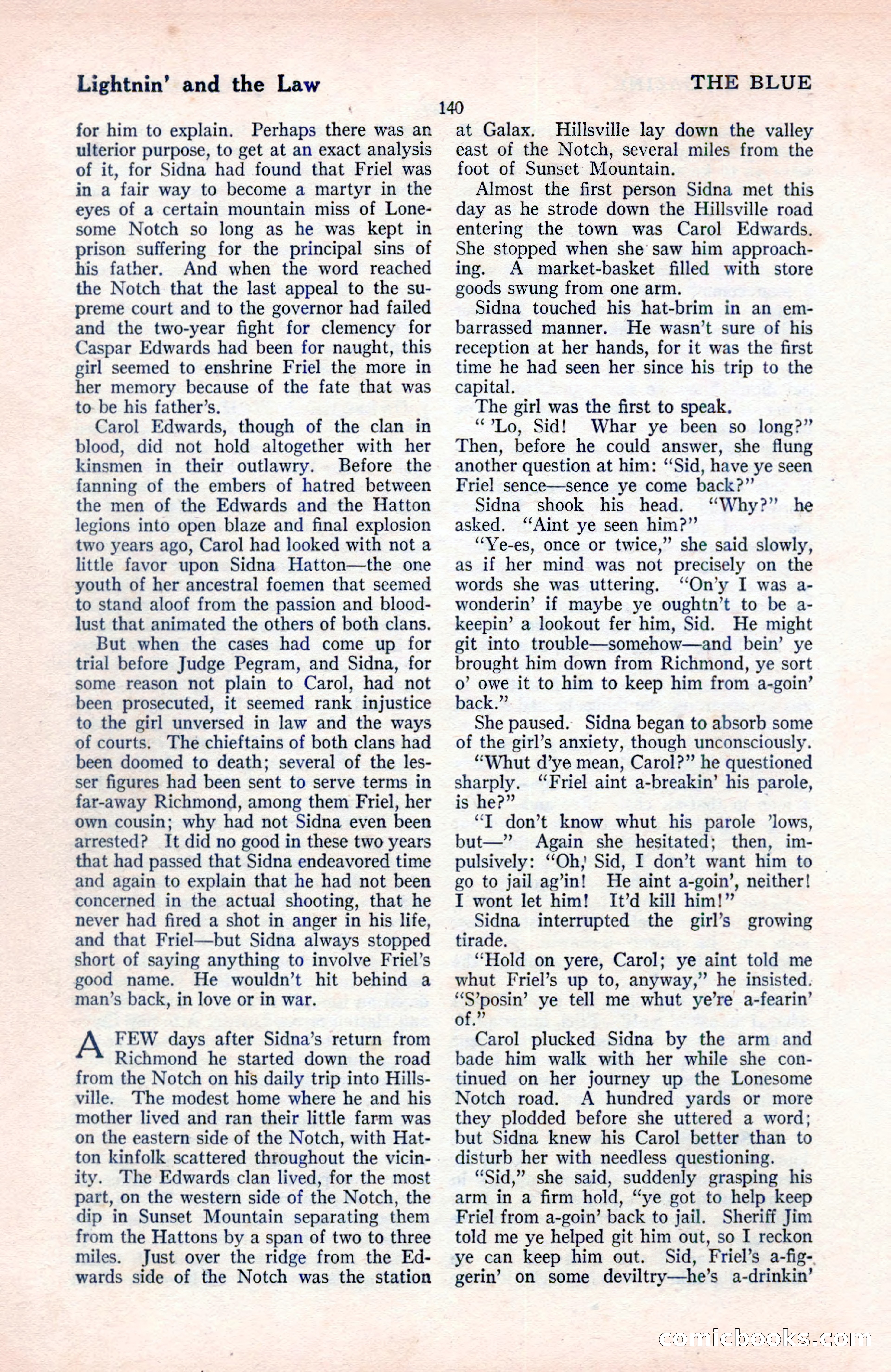 The Blue Book Magazine, August 1922 — page 146 of 208