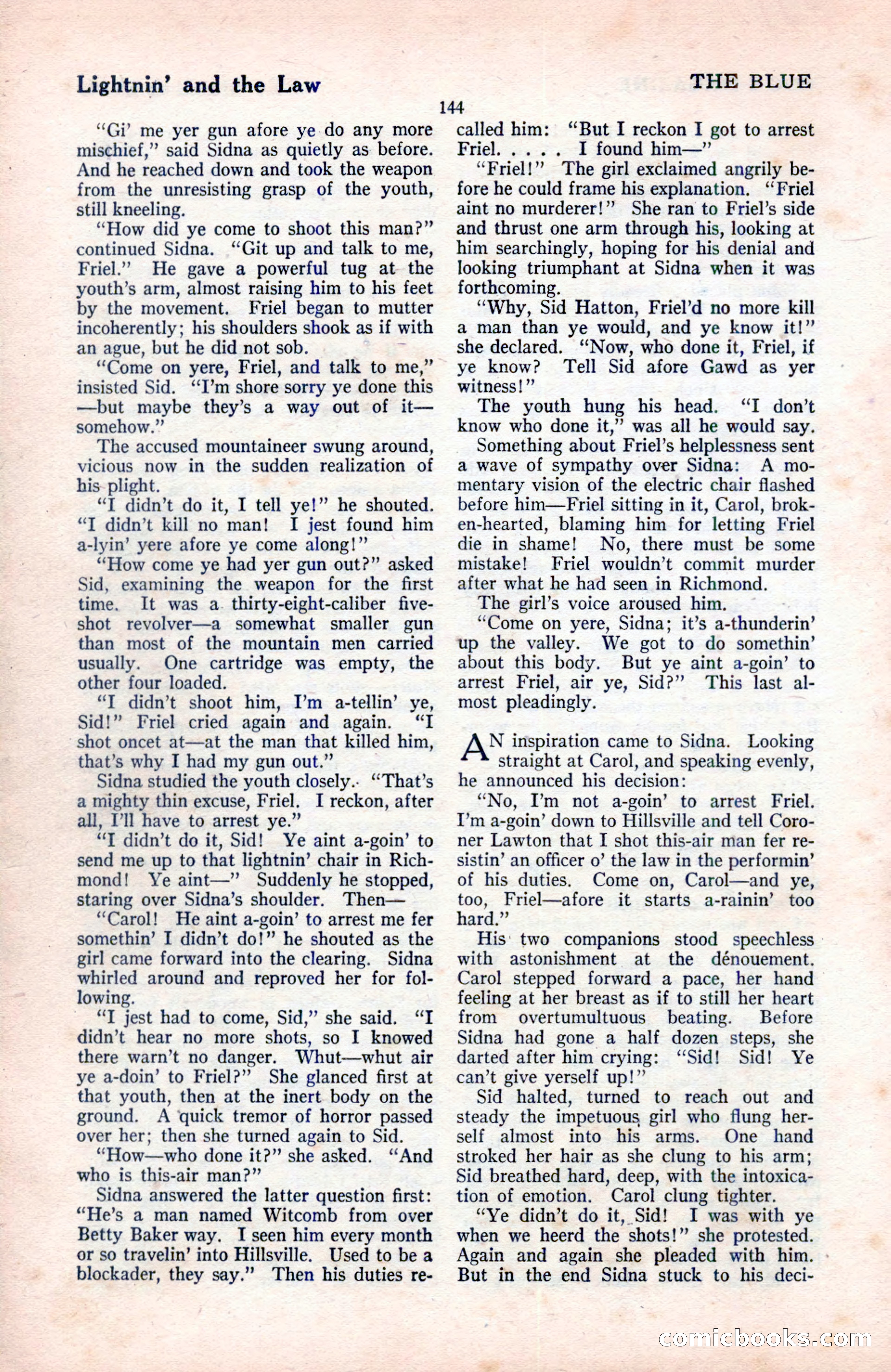 The Blue Book Magazine, August 1922 — page 150 of 208