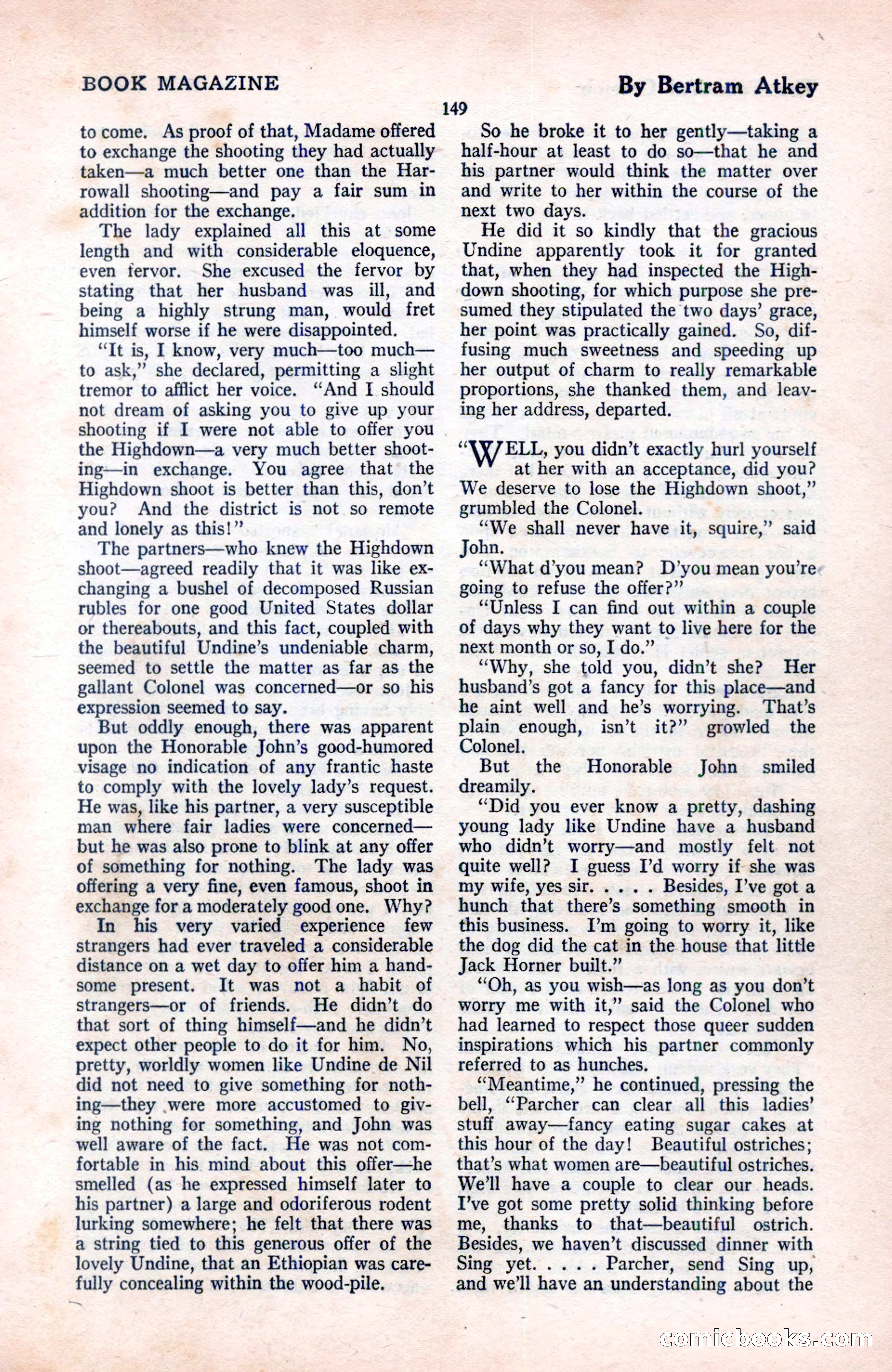 The Blue Book Magazine, August 1922 — page 155 of 208