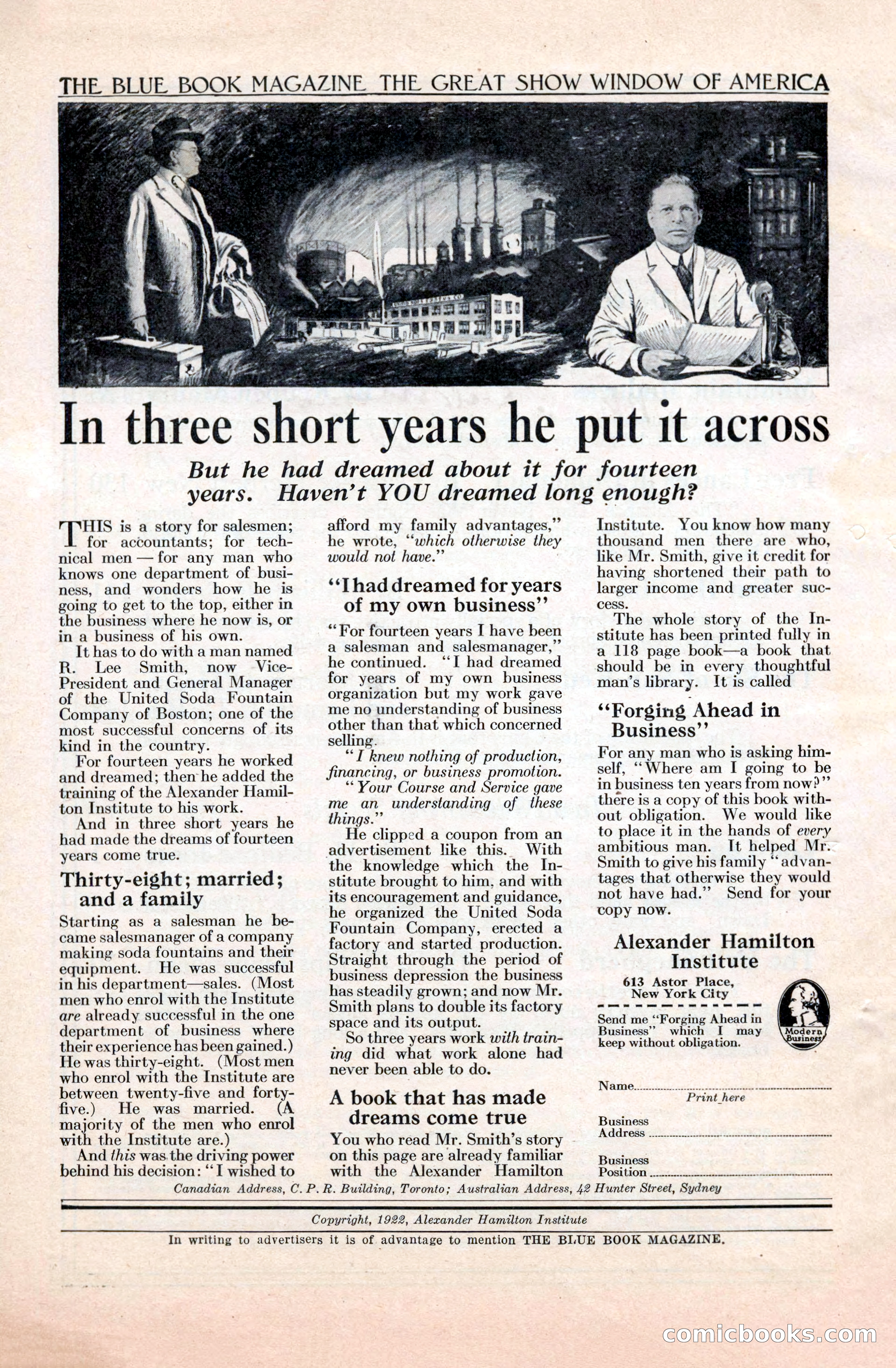 The Blue Book Magazine, September 1922 — page 6 of 204