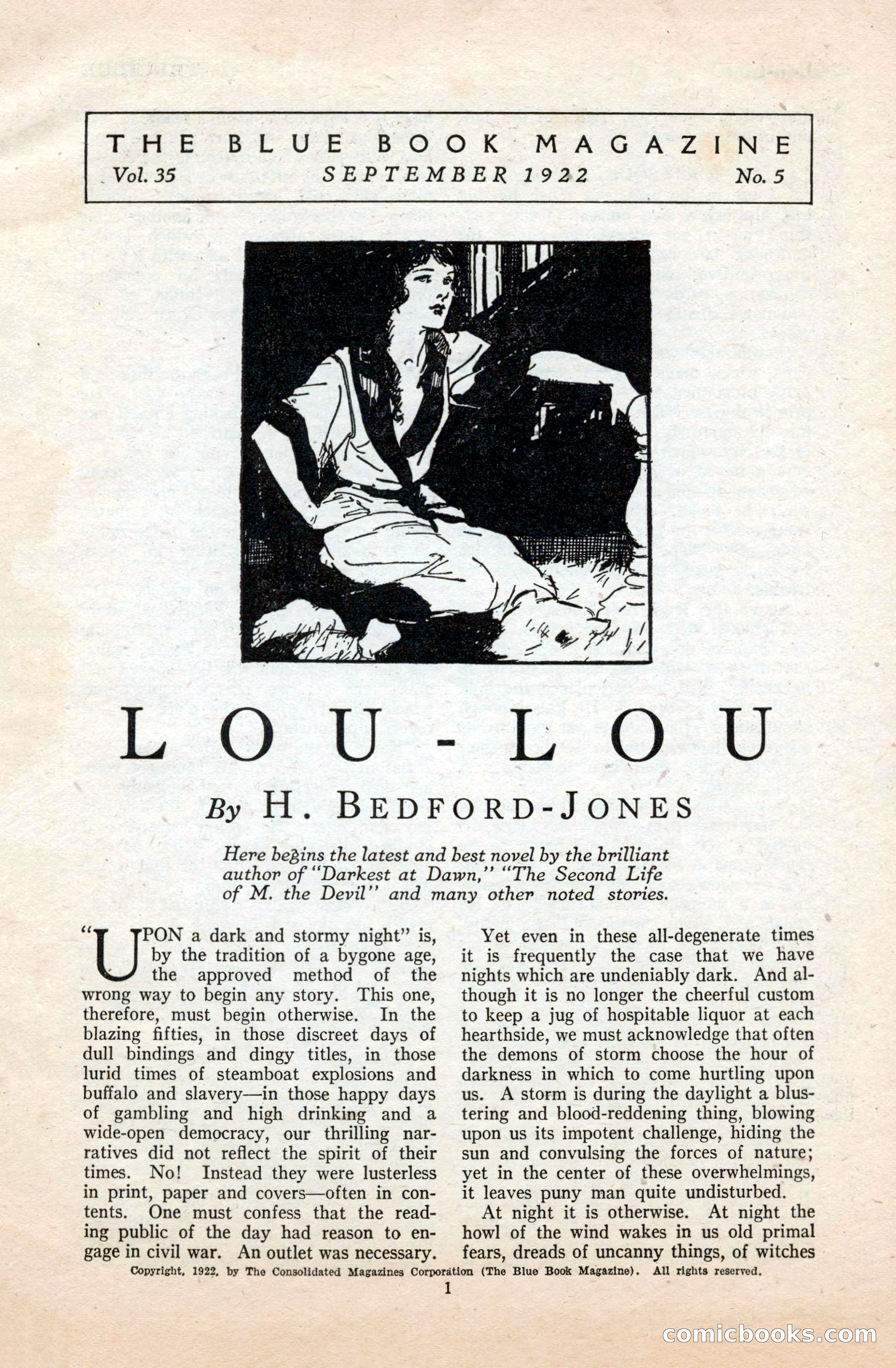 The Blue Book Magazine, September 1922 — page 7 of 204