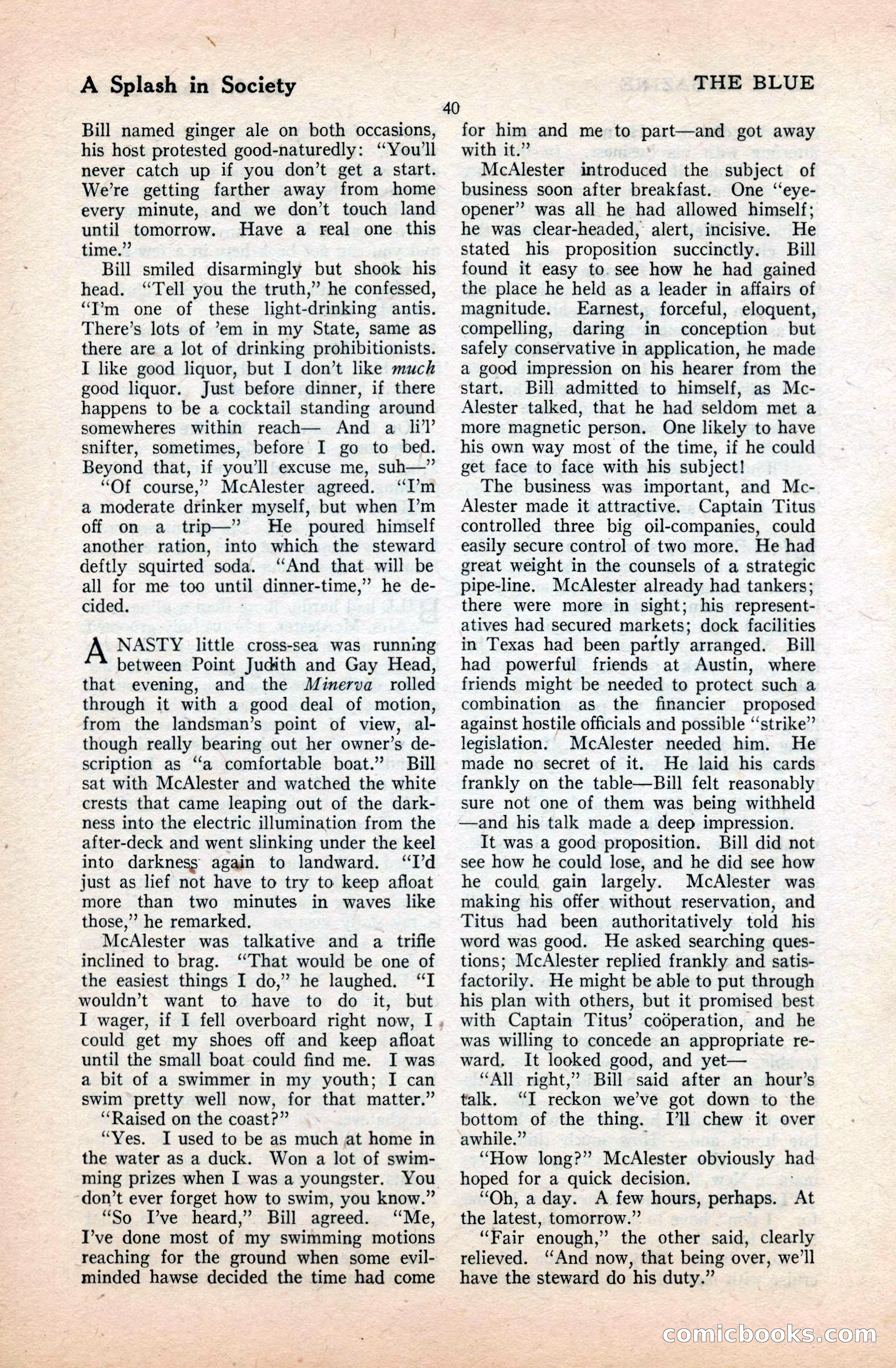 The Blue Book Magazine, September 1922 — page 46 of 204