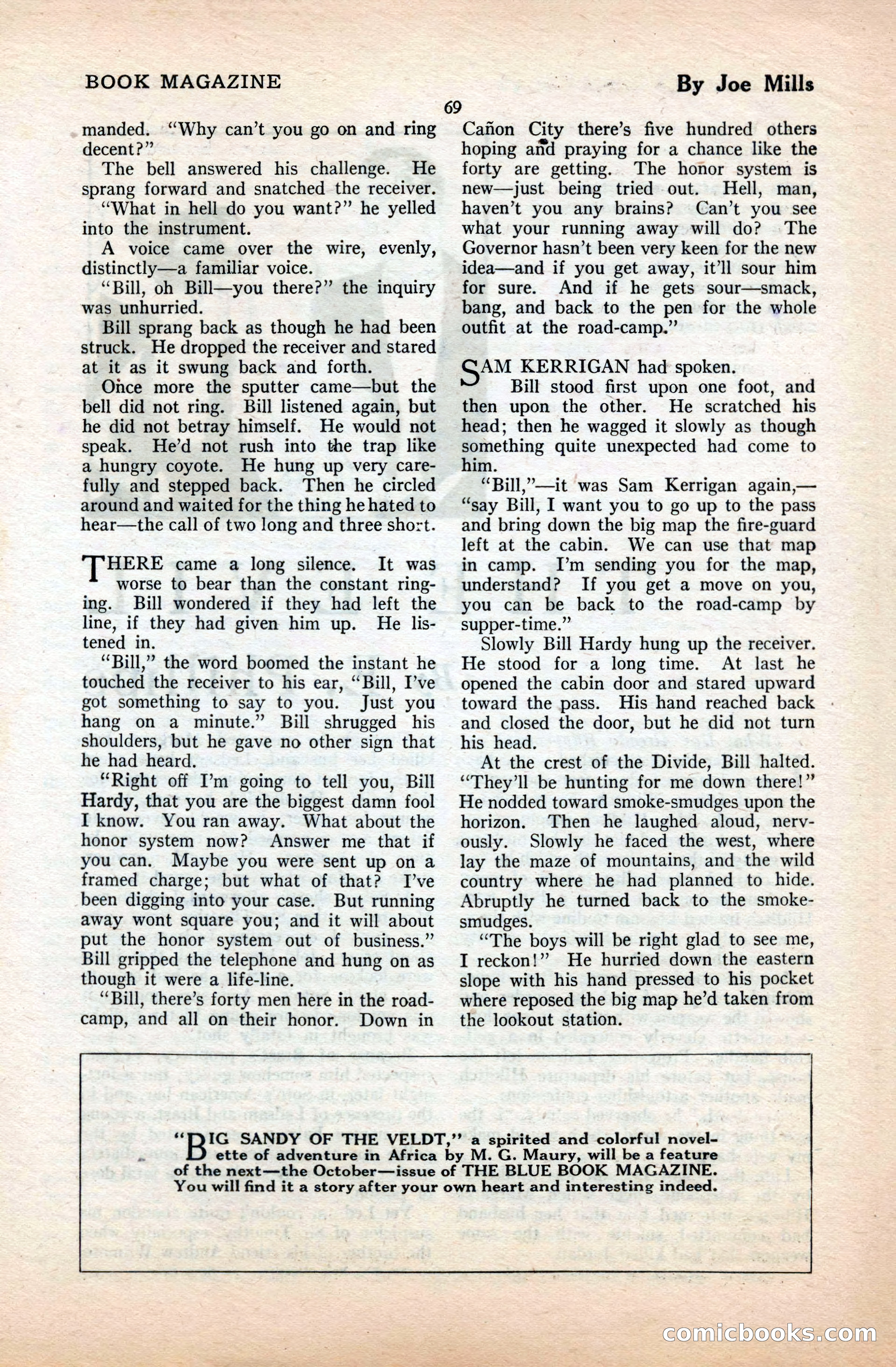 The Blue Book Magazine, September 1922 — page 75 of 204