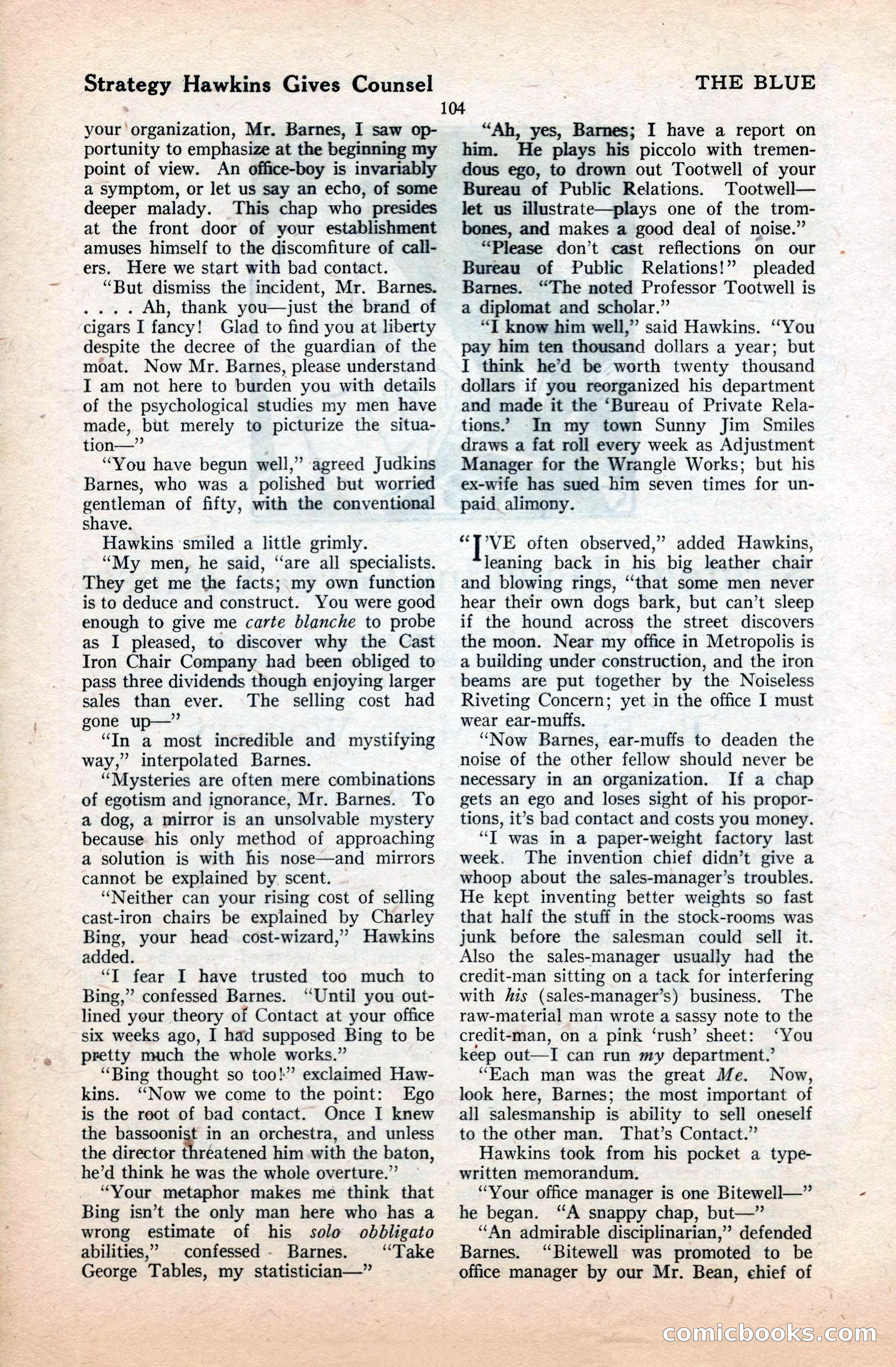 The Blue Book Magazine, September 1922 — page 110 of 204