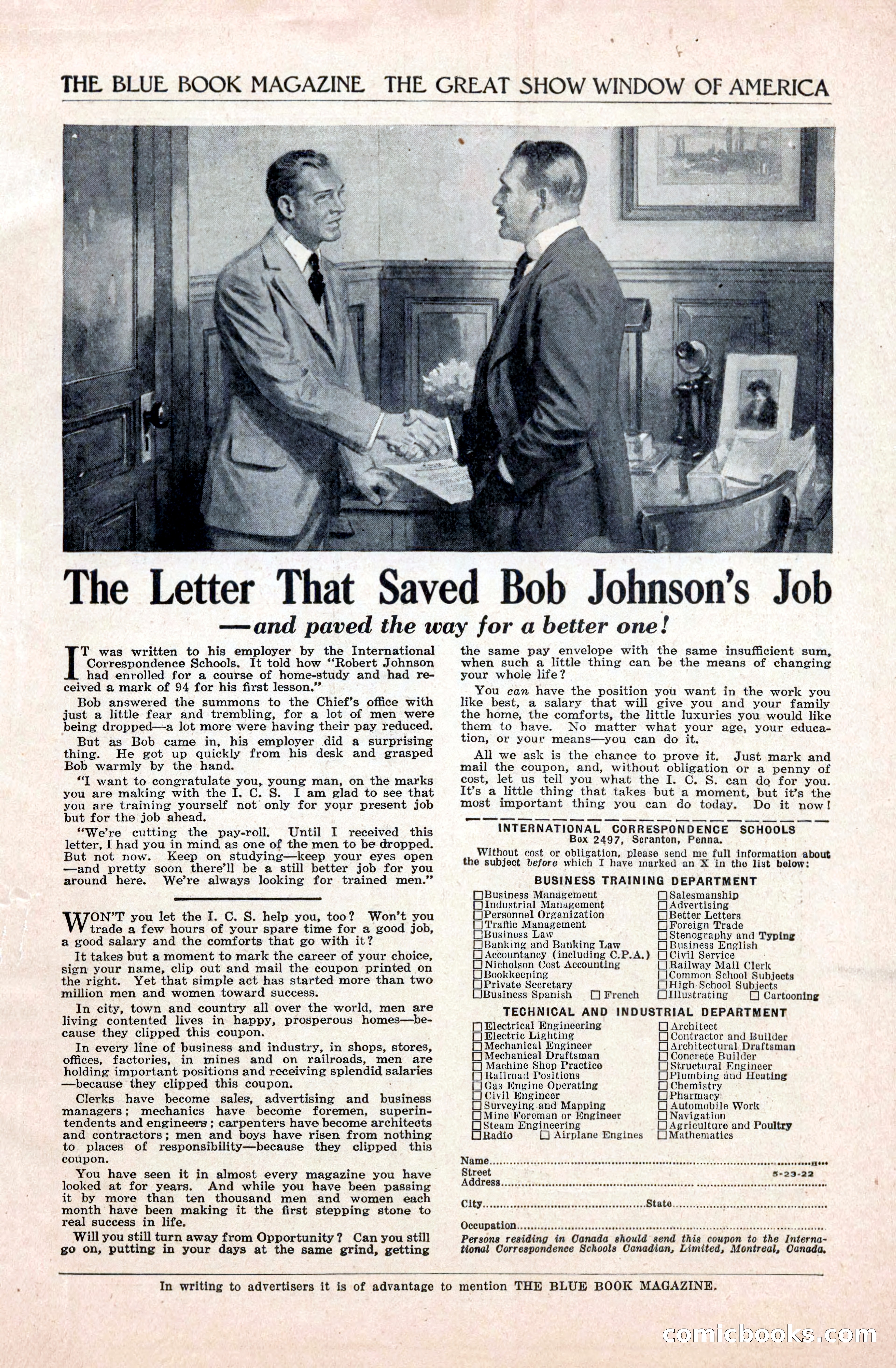 The Blue Book Magazine, September 1922 — page 199 of 204