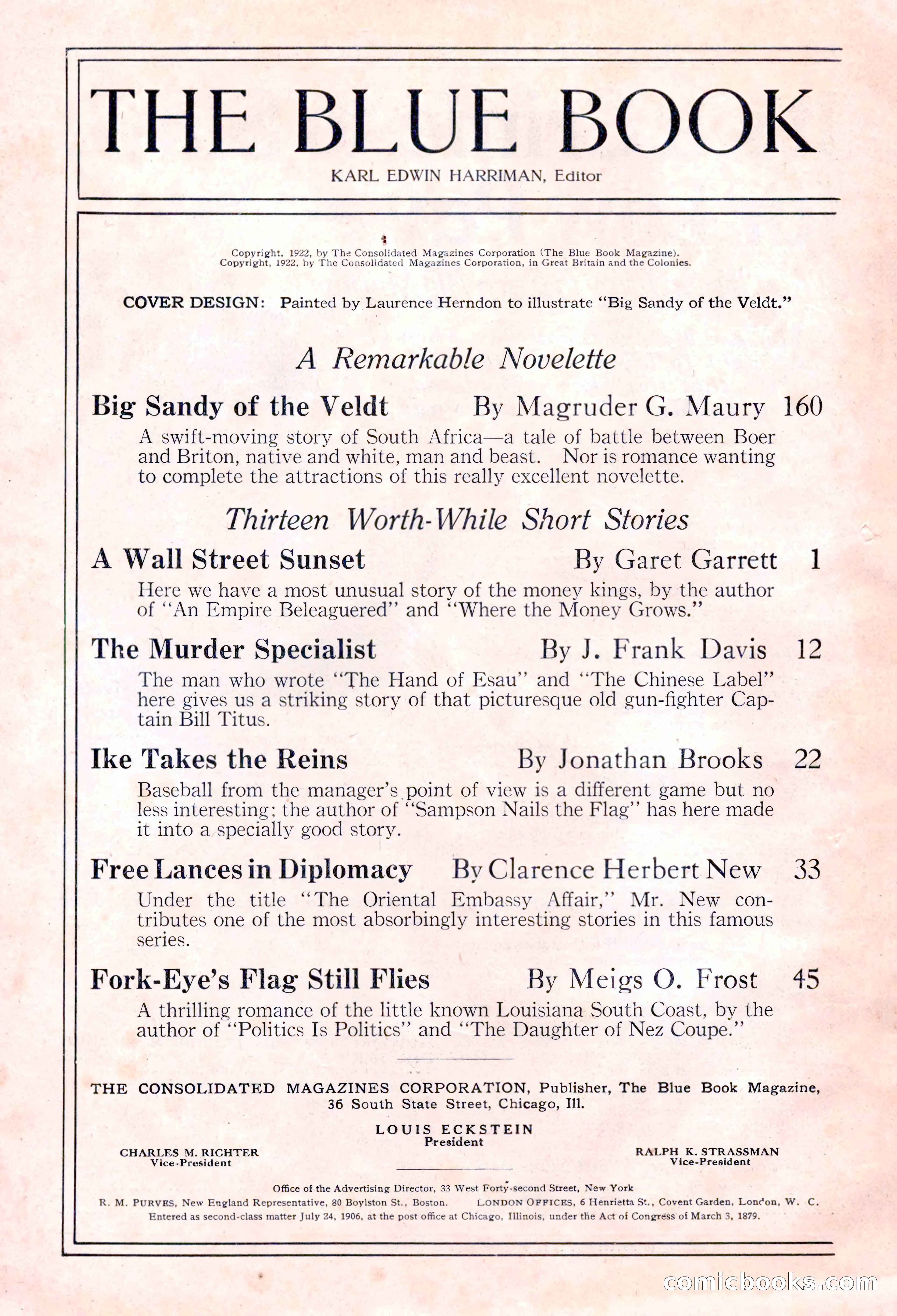 The Blue Book Magazine, October 1922 — page 4 of 212